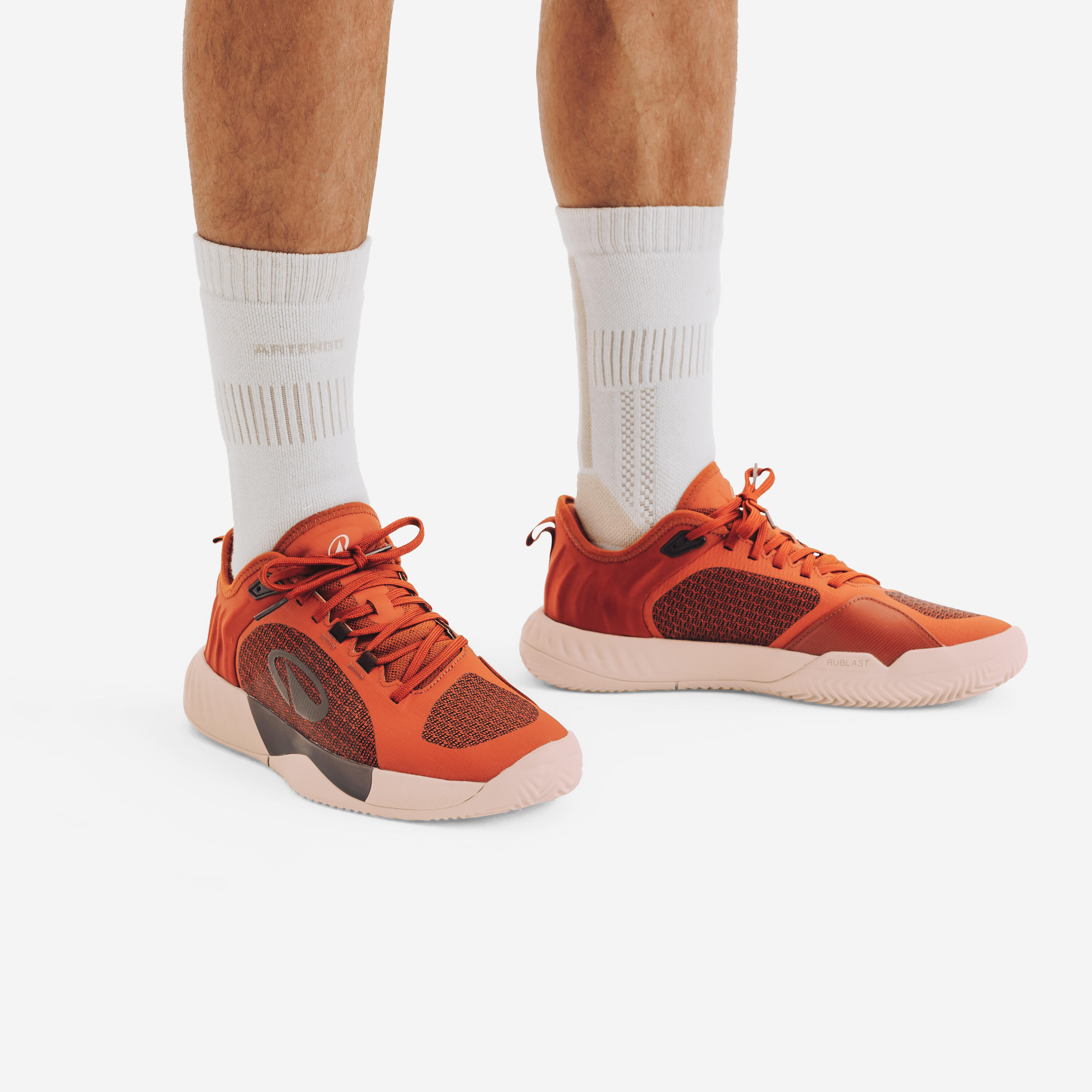 Widerstandsfähiger Sandplatz-Tennisschuh für Herren, Unrupt Team braun 6/6