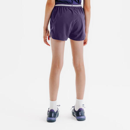 Шорти 500 для тенісу для дівчат фіолетові