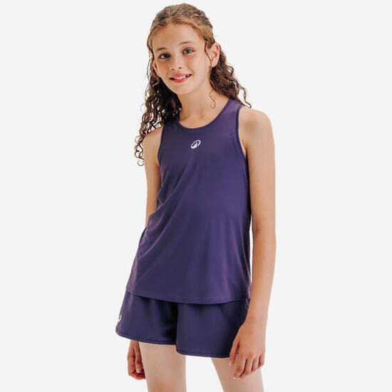 Débardeur de tennis respirant fille, TTK dry violet