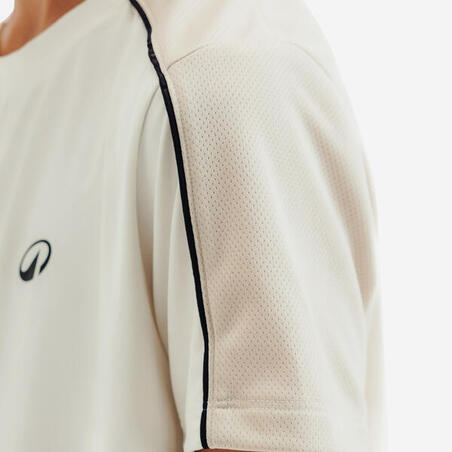 Футболка дитяча Dry для тенісу з круглим вирізом бежева