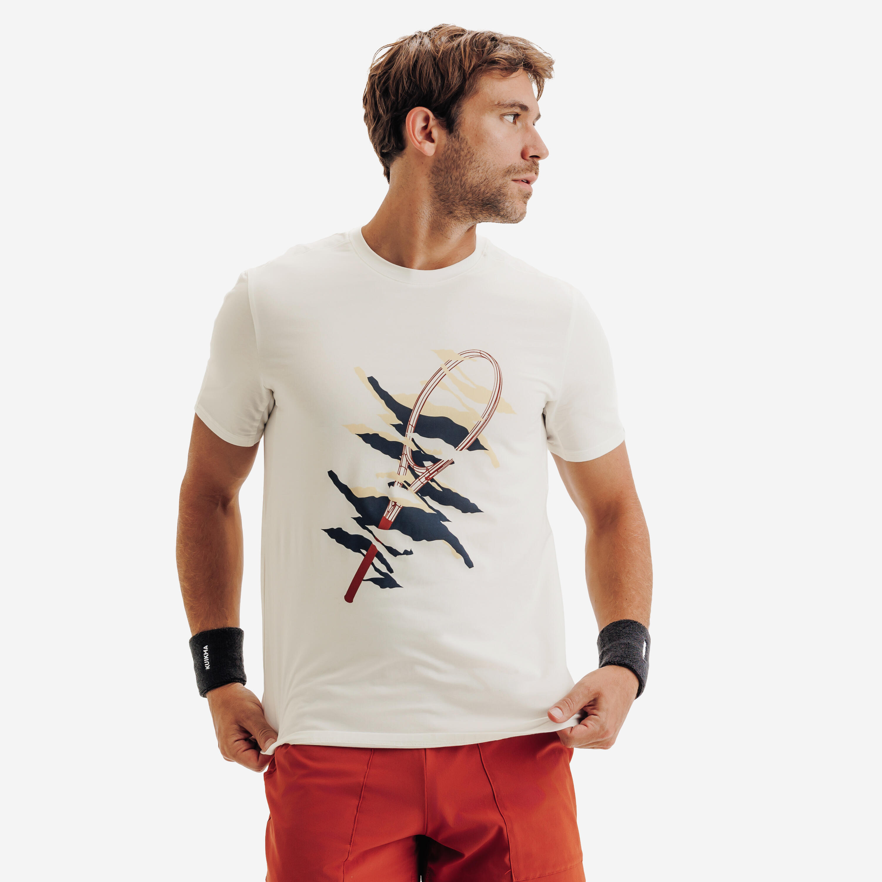 Men's Tennis T-Shirt Soft - White-image-6