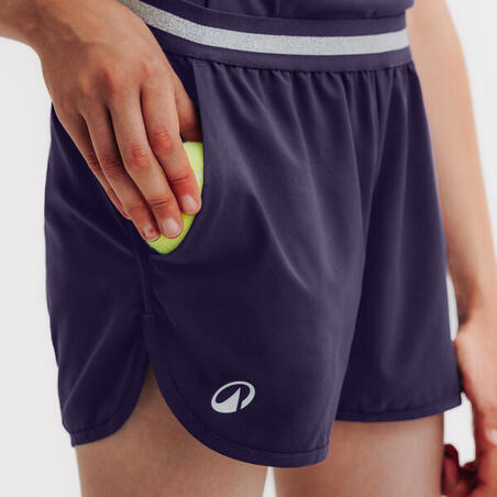 Шорти 500 для тенісу для дівчат фіолетові