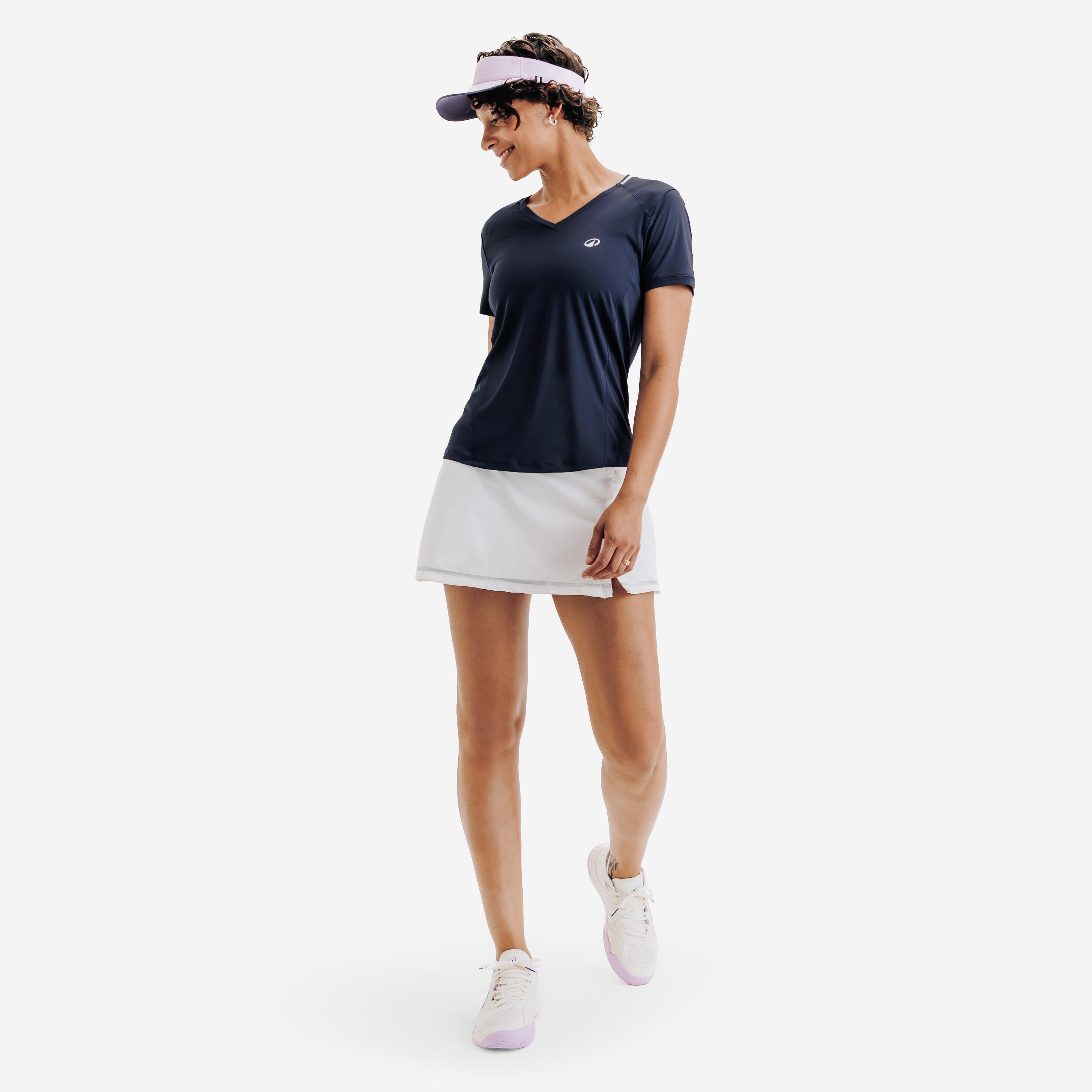 T-shirt de tennis respirant à col en V femme, Dry 2/8