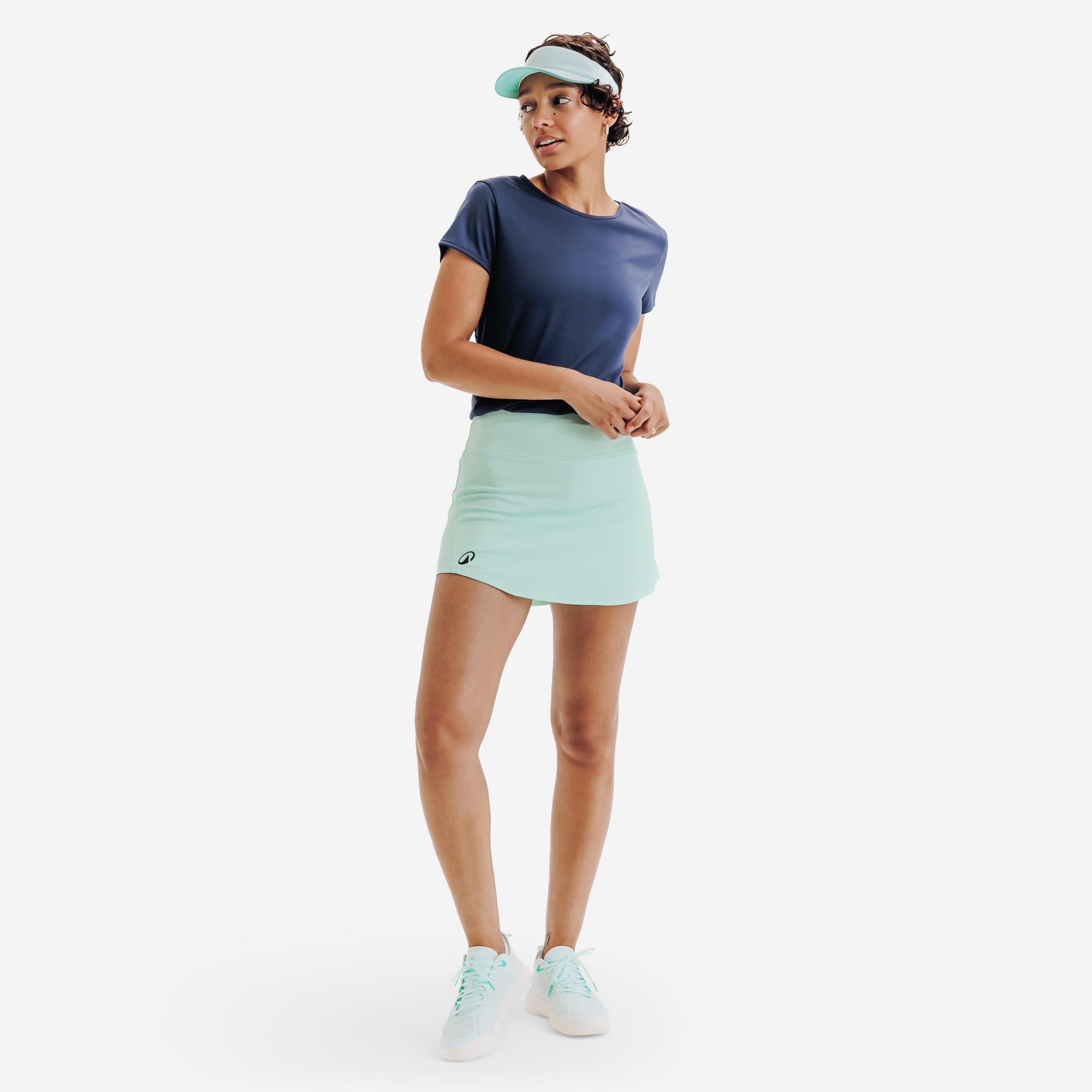 Jupe de tennis femme, Tsk Essential vert 2/5