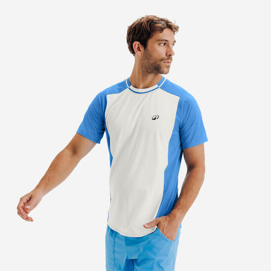 Herren Tennis T-Shirt atmungsaktiv - Dry braun/blau