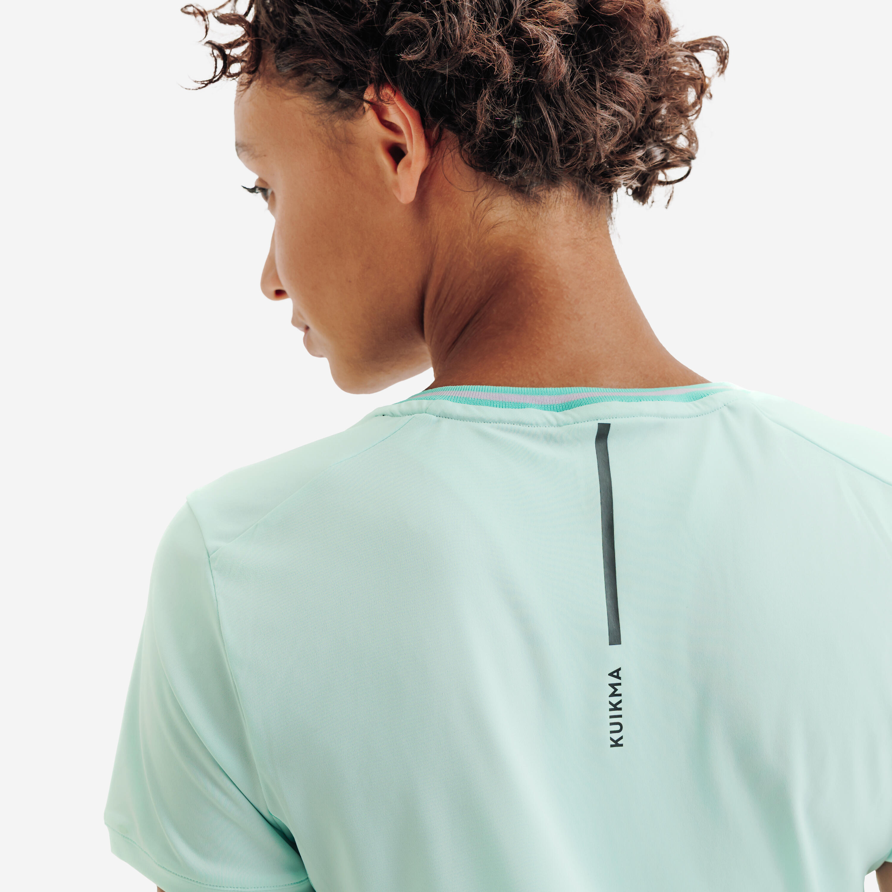 T-shirt de tennis respirant à col en V femme, Dry - KUIKMA