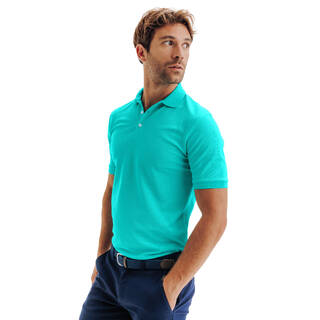 Men’s golf short sleeve polo shirt WW500 
turquoise