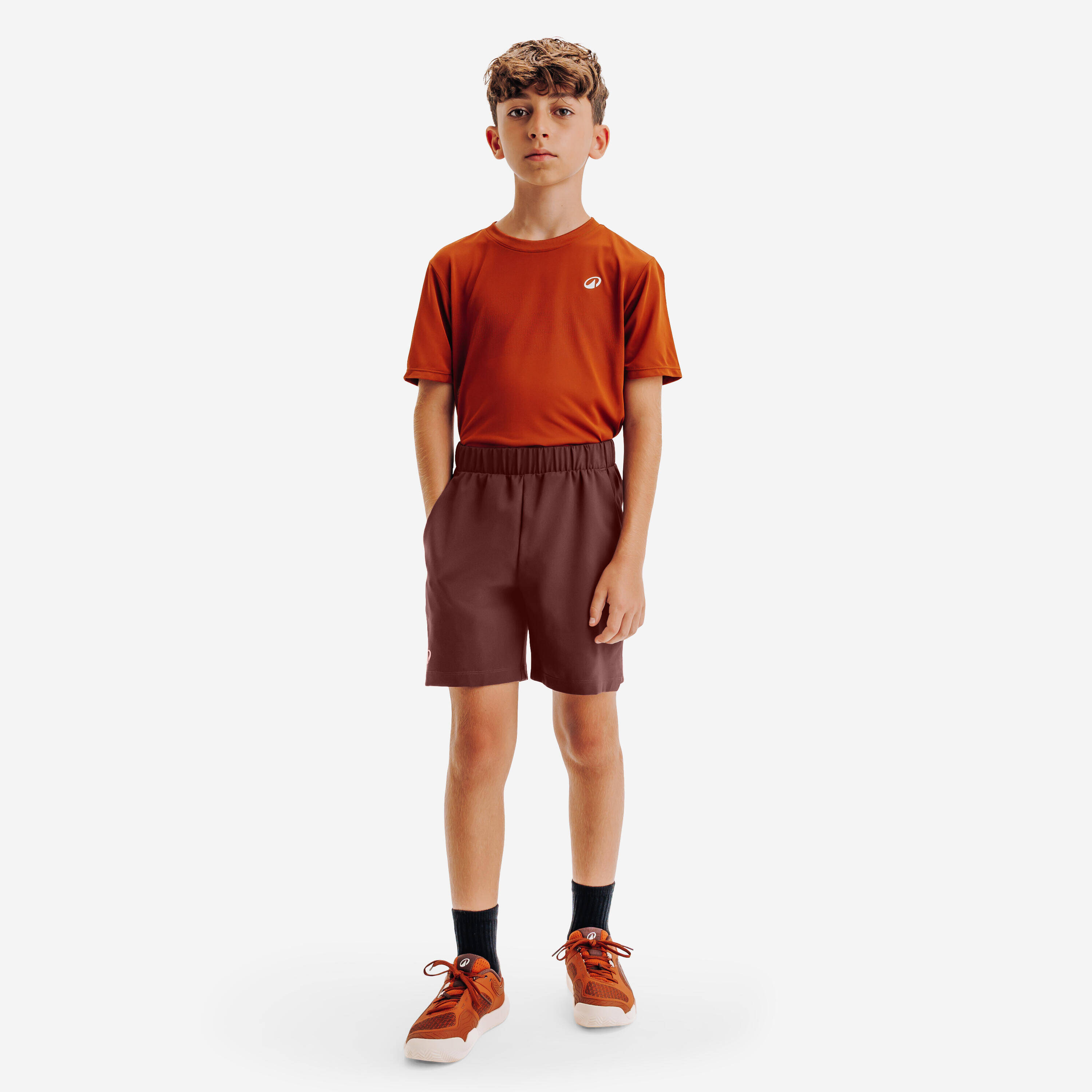 Kids' Tennis Shorts TSH Dry - Brown -  2