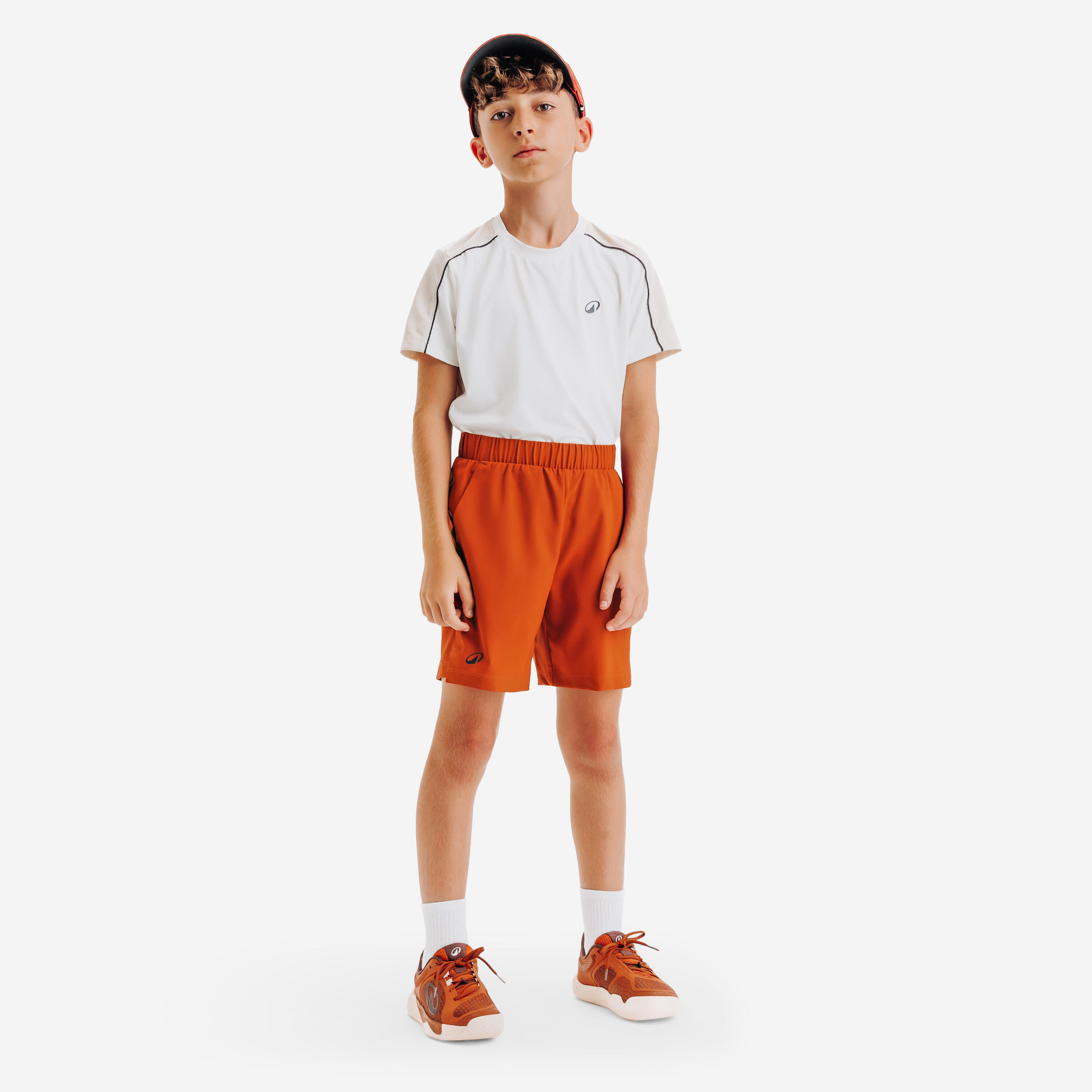 Pantalón corto de tenis niño - TSH DRY Jr naranja 2/5