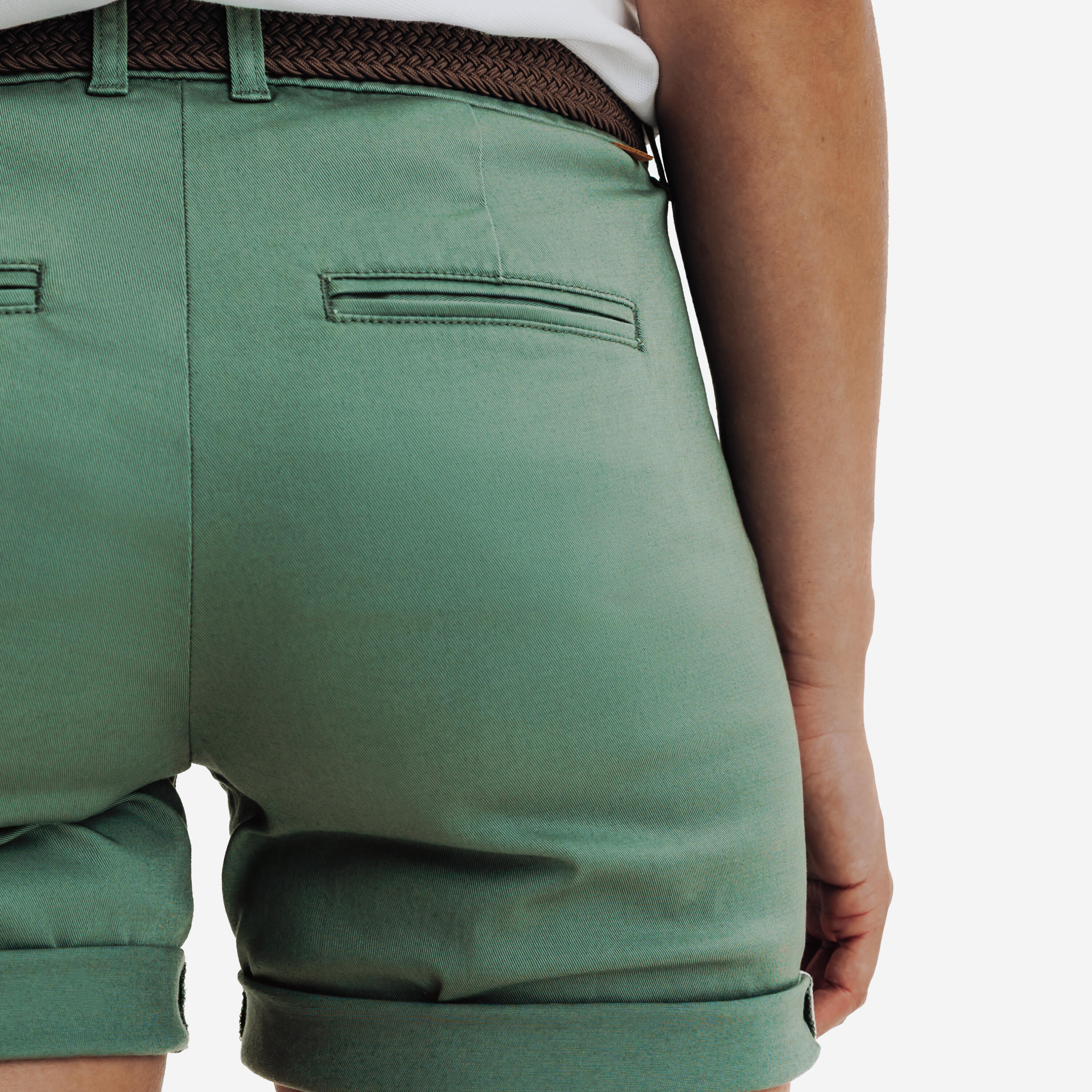 Short chino coton golf Femme, MW500 vert 5/5
