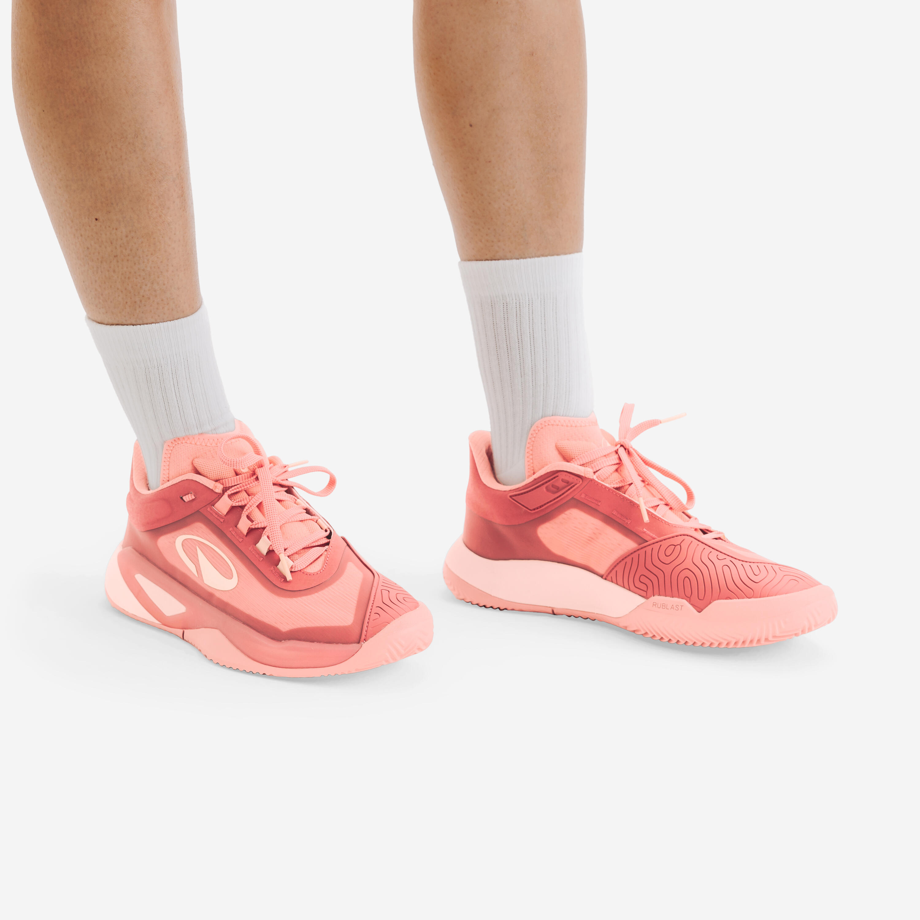 Chaussures de tennis terre battue résistantes femme, Unrupt pro rose 6/6