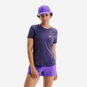 Tricou de tenis respirant guler ]n V mov damă