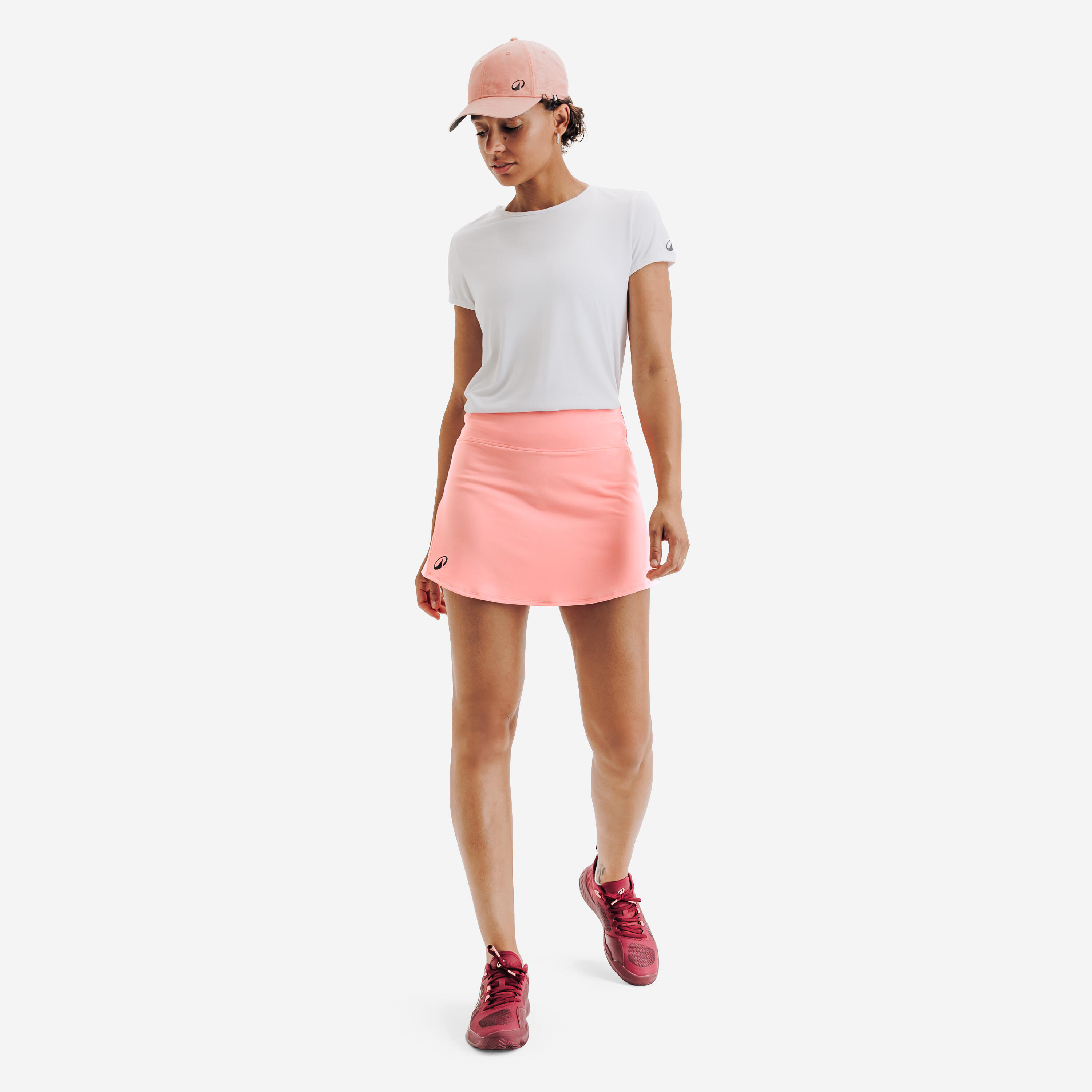 Jupe de tennis femme, Tsk Essential rose 2/5