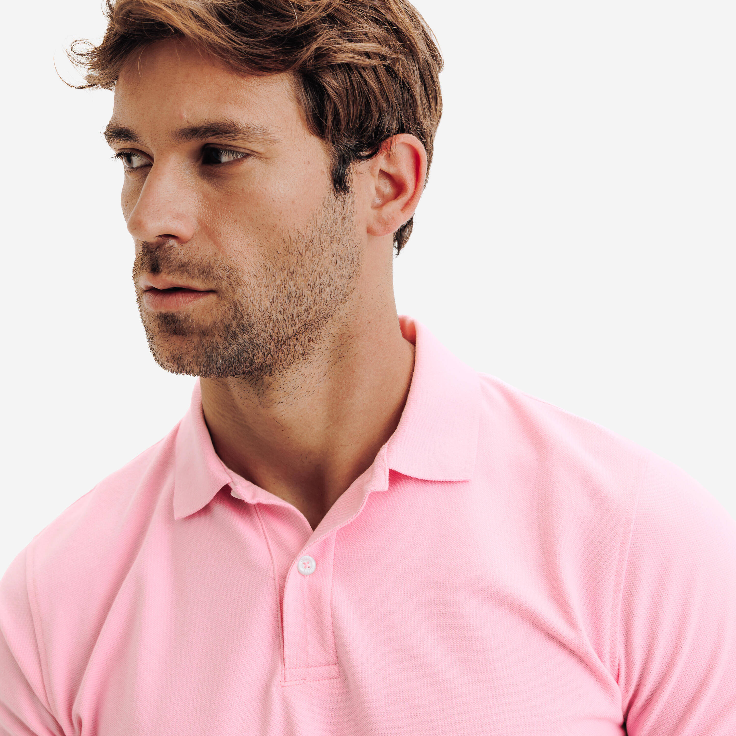 Men's Golf Short-Sleeved Polo Shirt Pink -  4