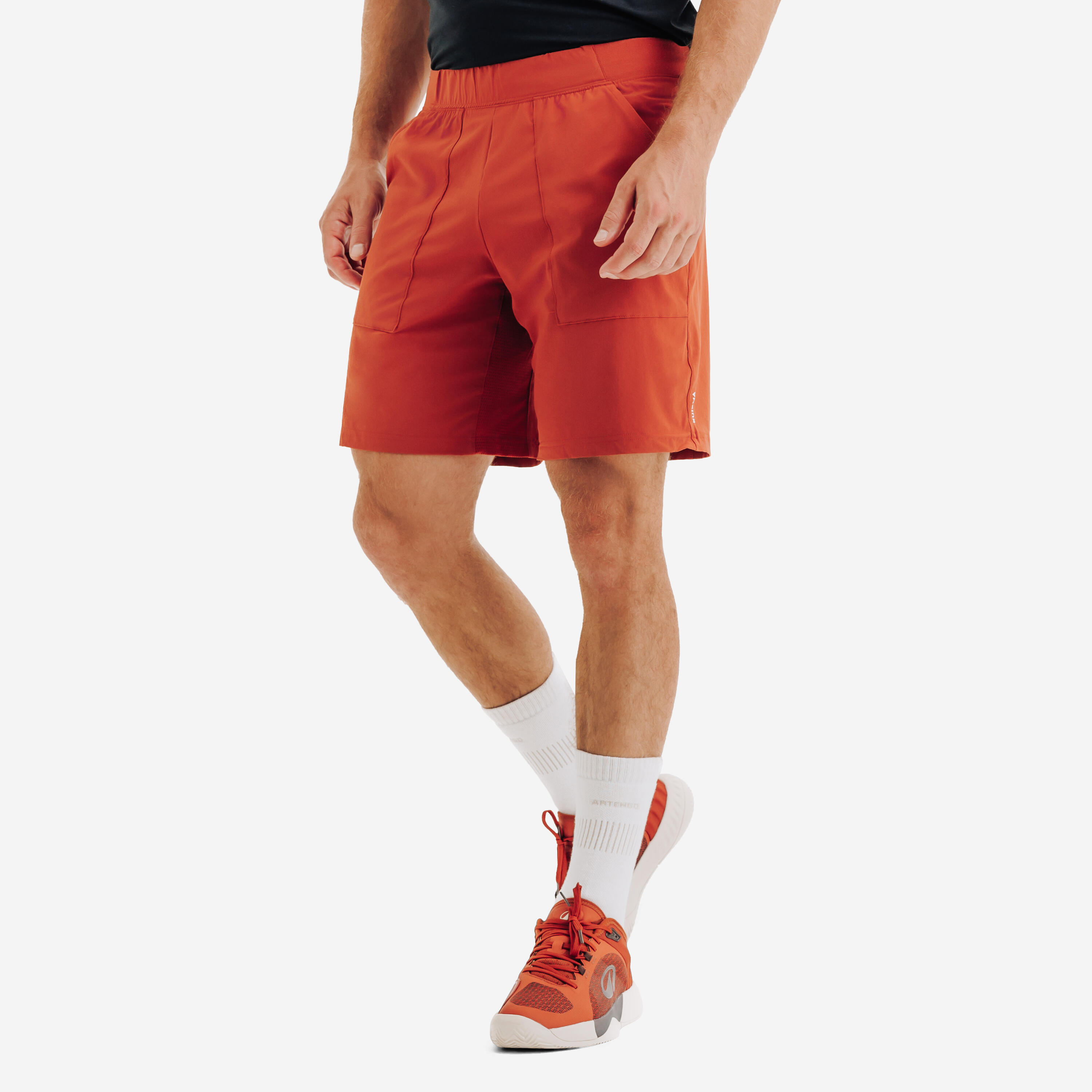 Short de tenis hombre transpirable - Kuikma Dry marrón 6/12