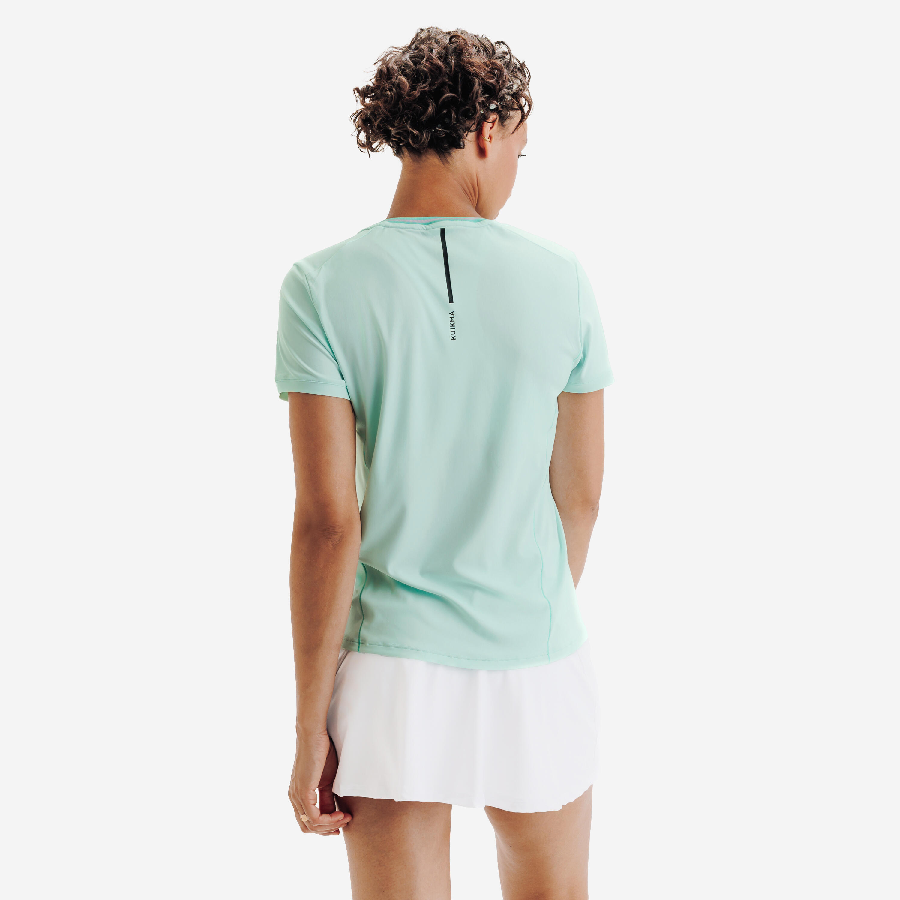 T-shirt de tennis respirant à col en V femme, Dry - KUIKMA