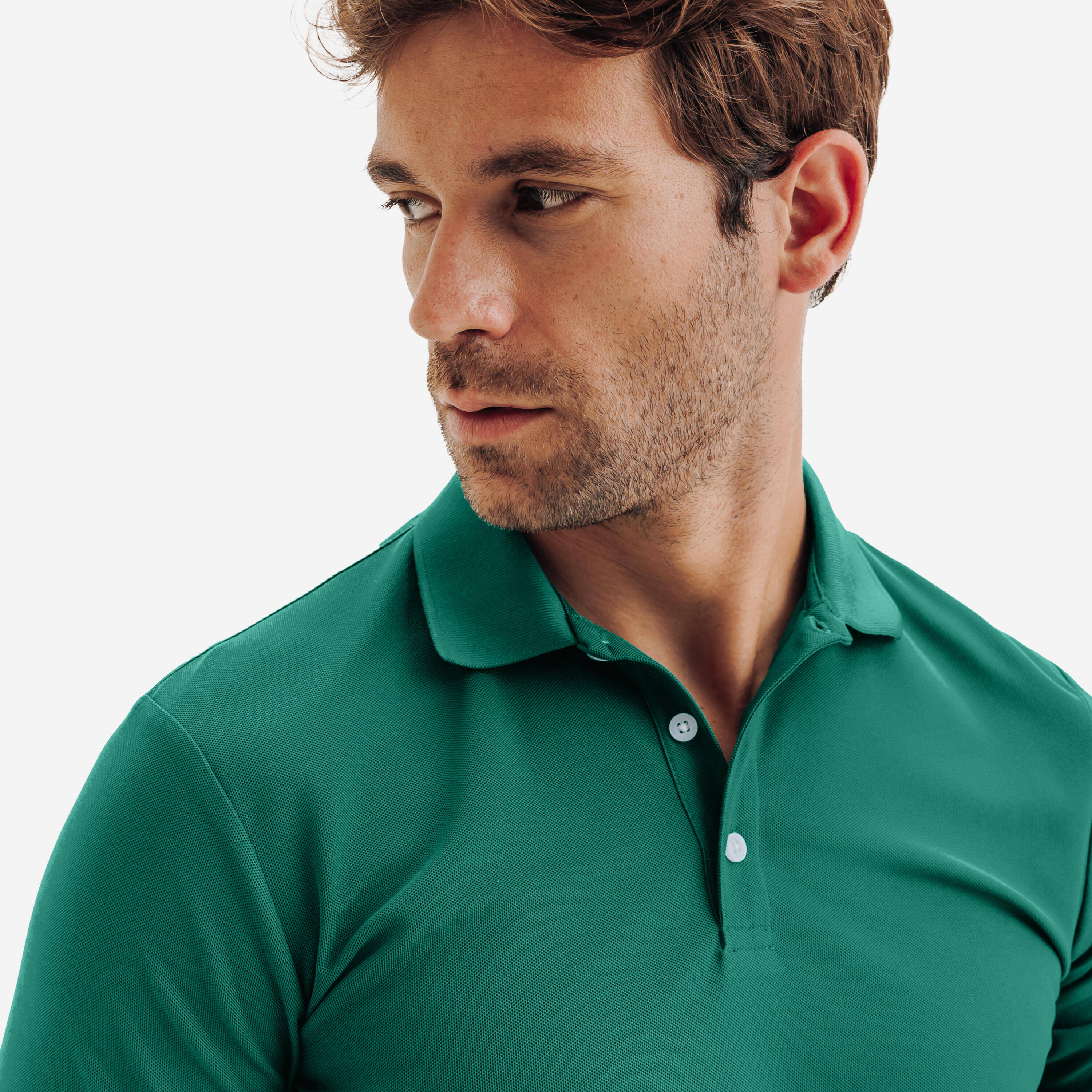 Men’s short-sleeved golf polo shirt WW500 
green -  3