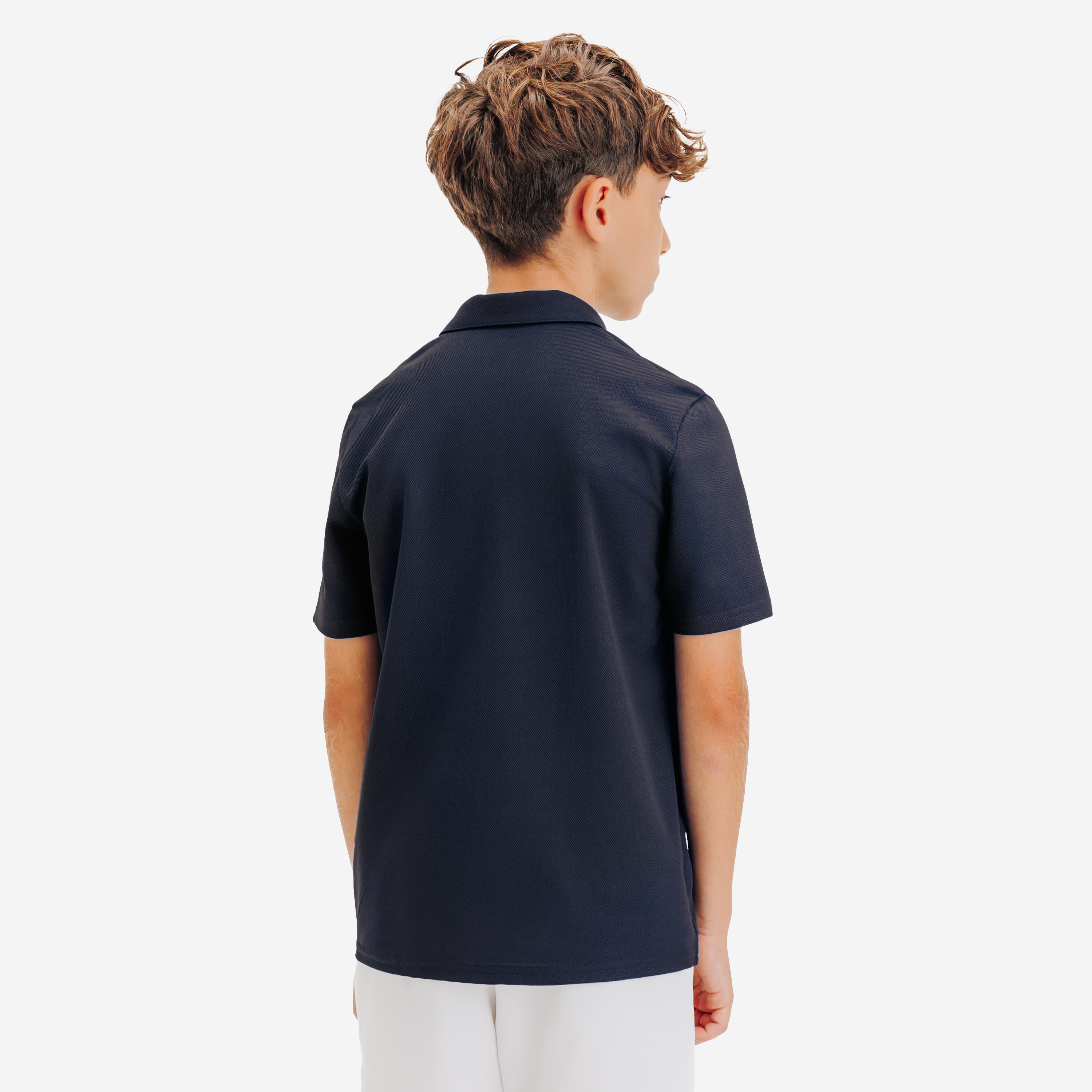 Polo de Golf Respirável Criança, WW500 Azul marinho 4/7