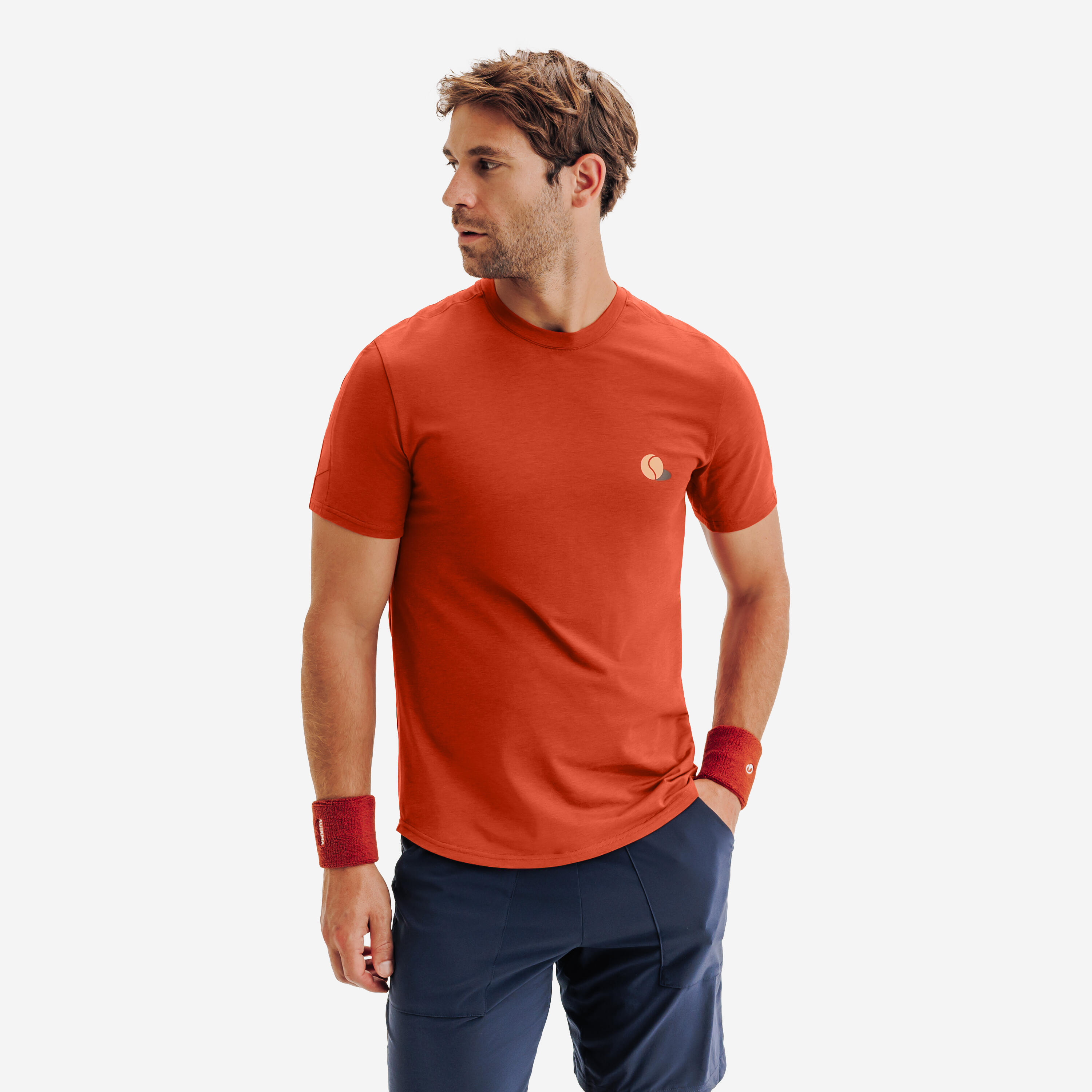 kuikma Men's Tennis T-Shirt TTS Soft - Brown-picture-17