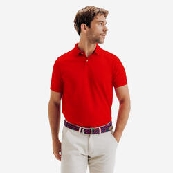 Polo de golf en coton polyester manches courtes homme, MW500 kaki