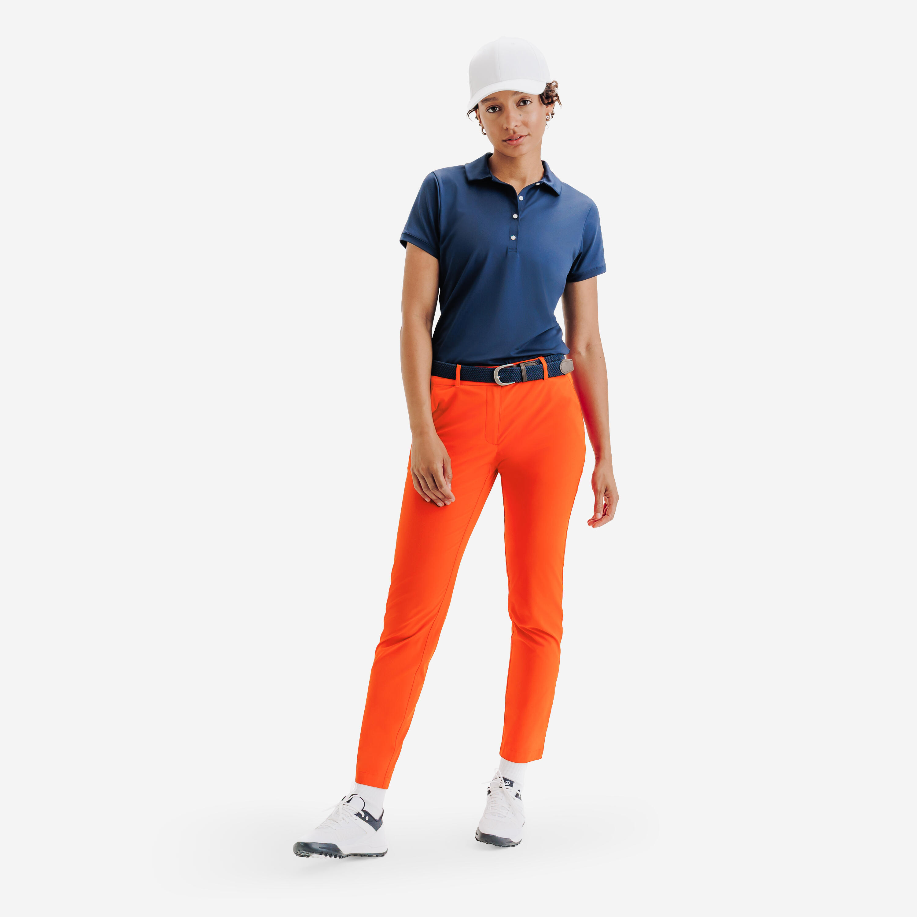 INESIS Dámske priedušné golfové nohavice WW500 červené L (L31) · záber 3