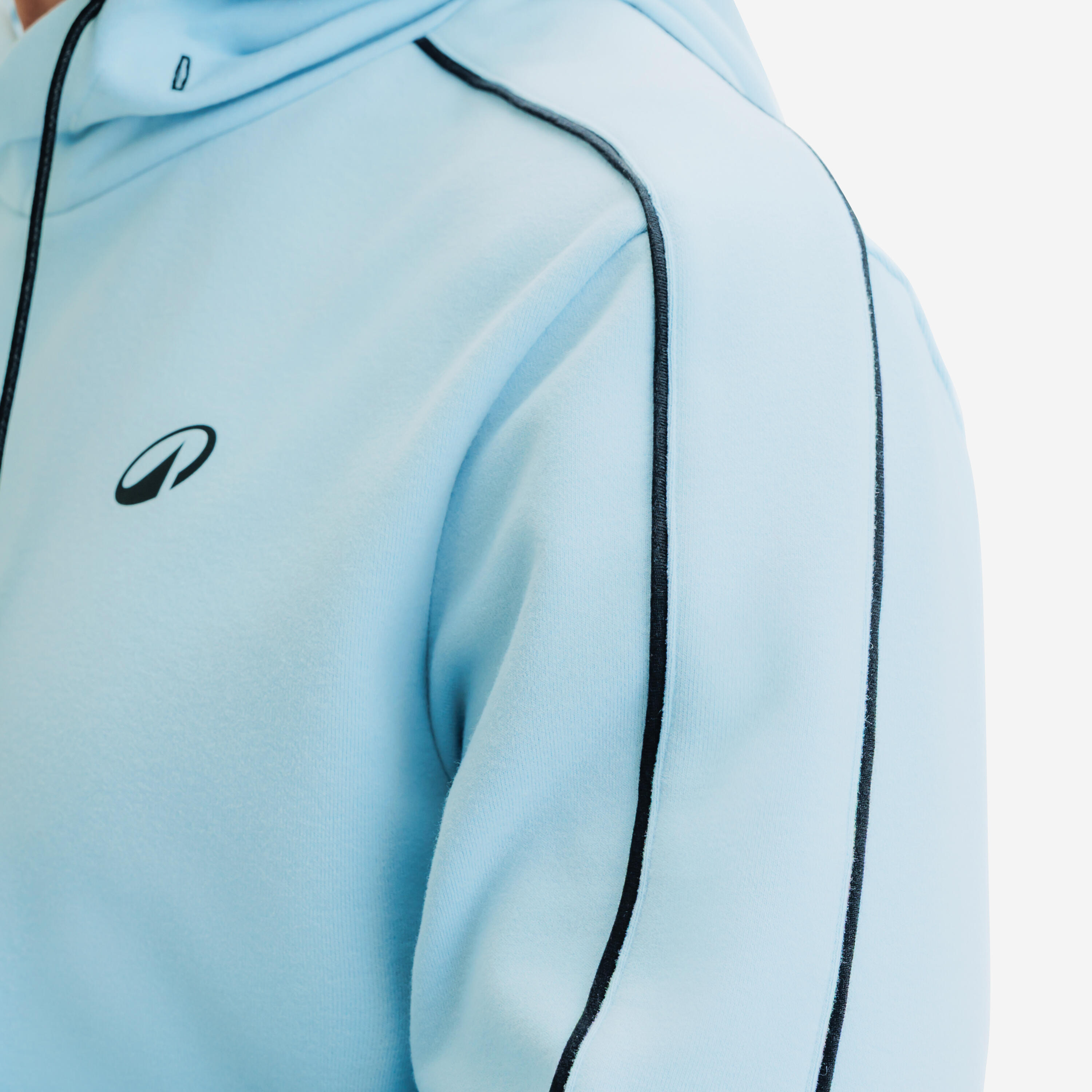 Felpa tennis uomo SOFT con cappuccio blu 6/8