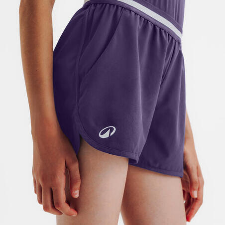 Шорти 500 для тенісу для дівчат фіолетові