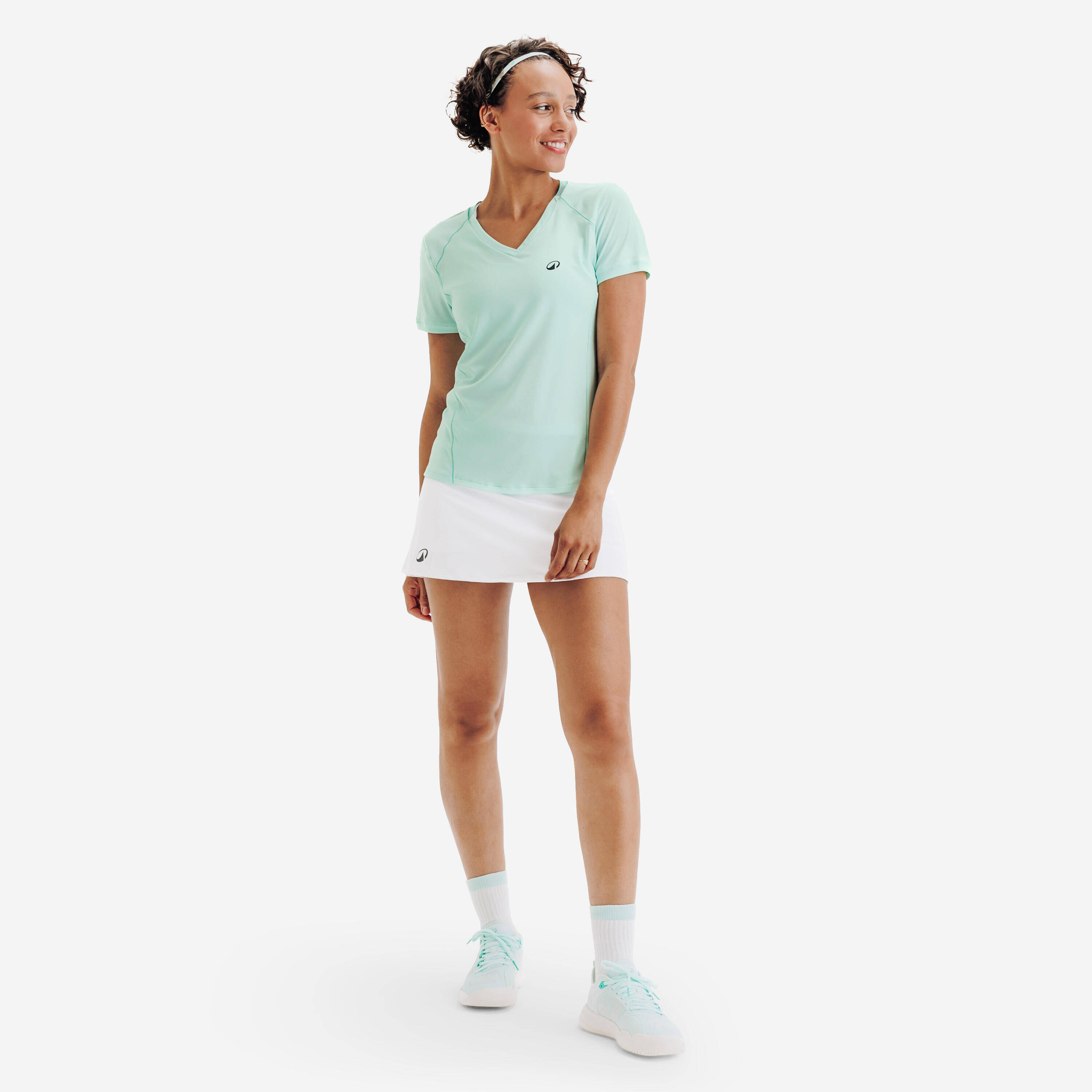 Women's Tennis Breathable V-Neck T-Shirt Dry - Green -  2
