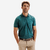 Polo de golf en coton polyester manches courtes homme, MW500 vert foncé