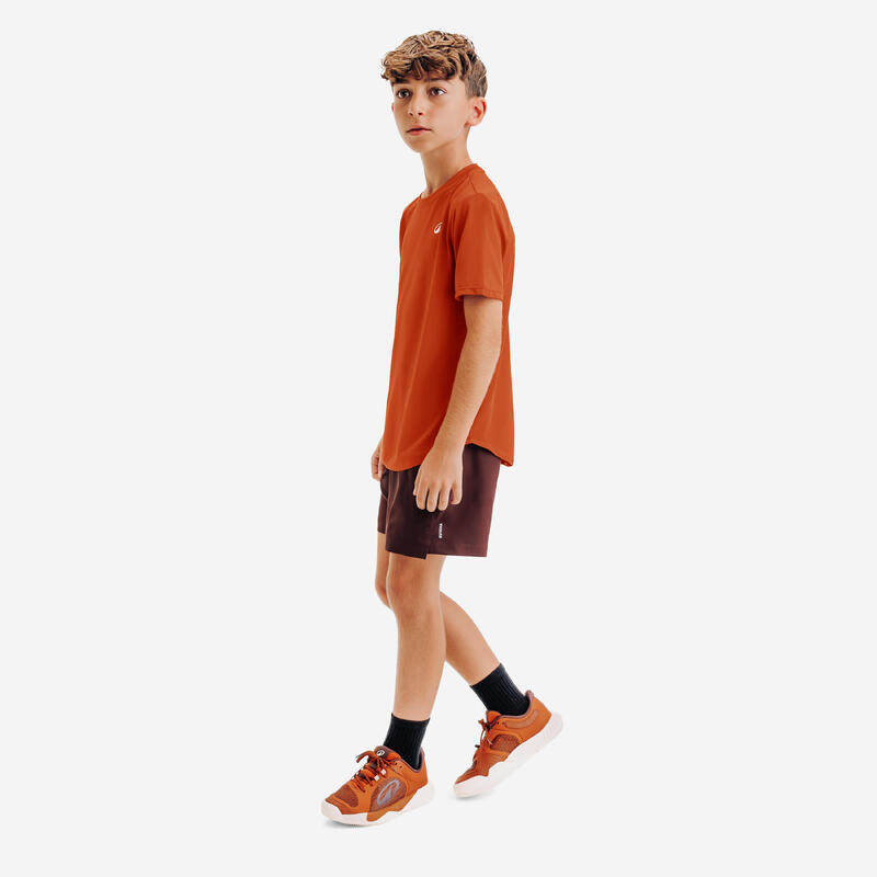 Çocuk Tenis Tişörtü - Kahverengi - TTS Light JR