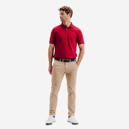 Поло чоловіче MW500 для гольфу бордове