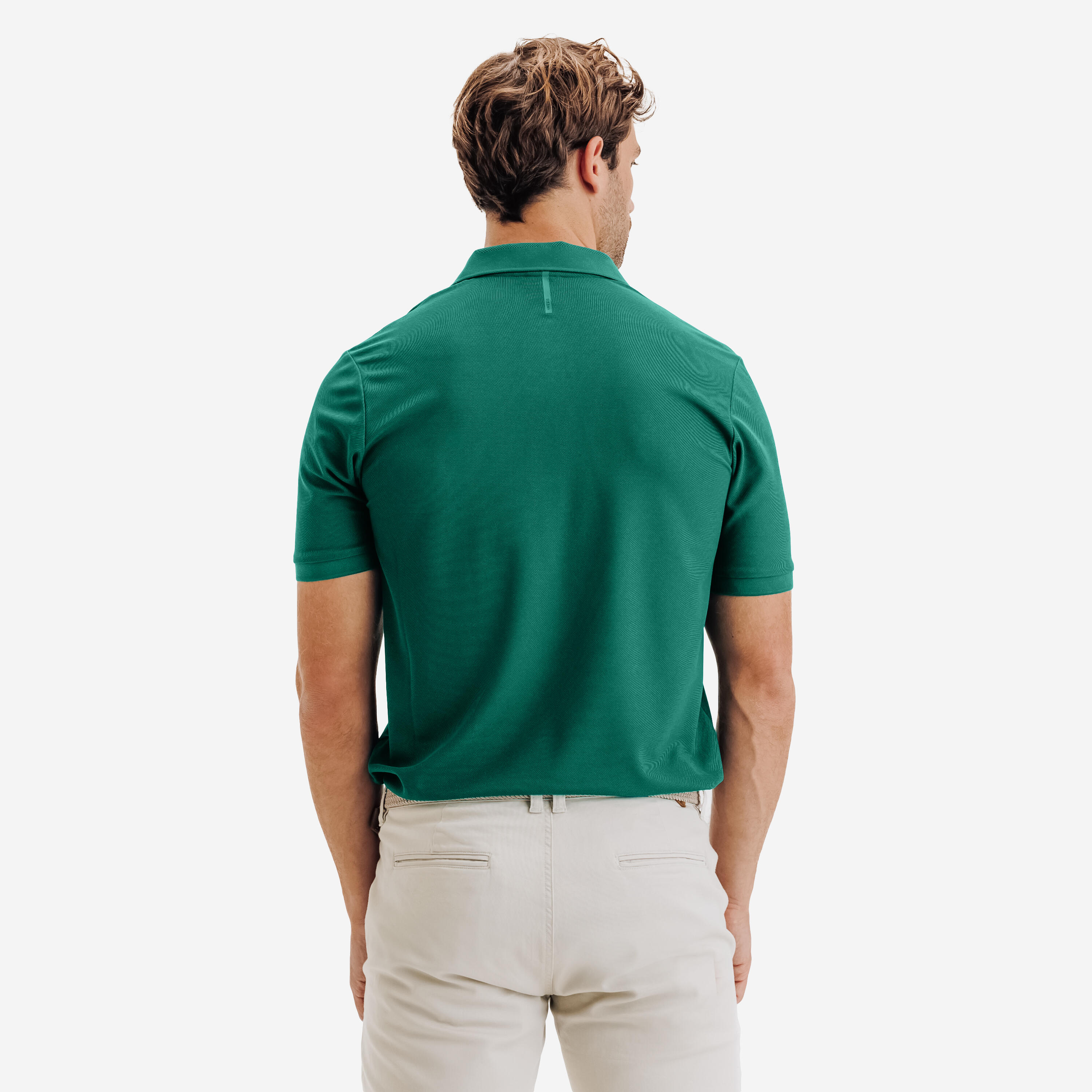 Polo de golf manga corta hombre, WW500 
verde 4/6