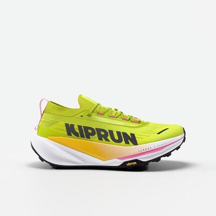 Zapatillas de trail running placa de carbono hombre, Kiprun Kipsummit Race verde