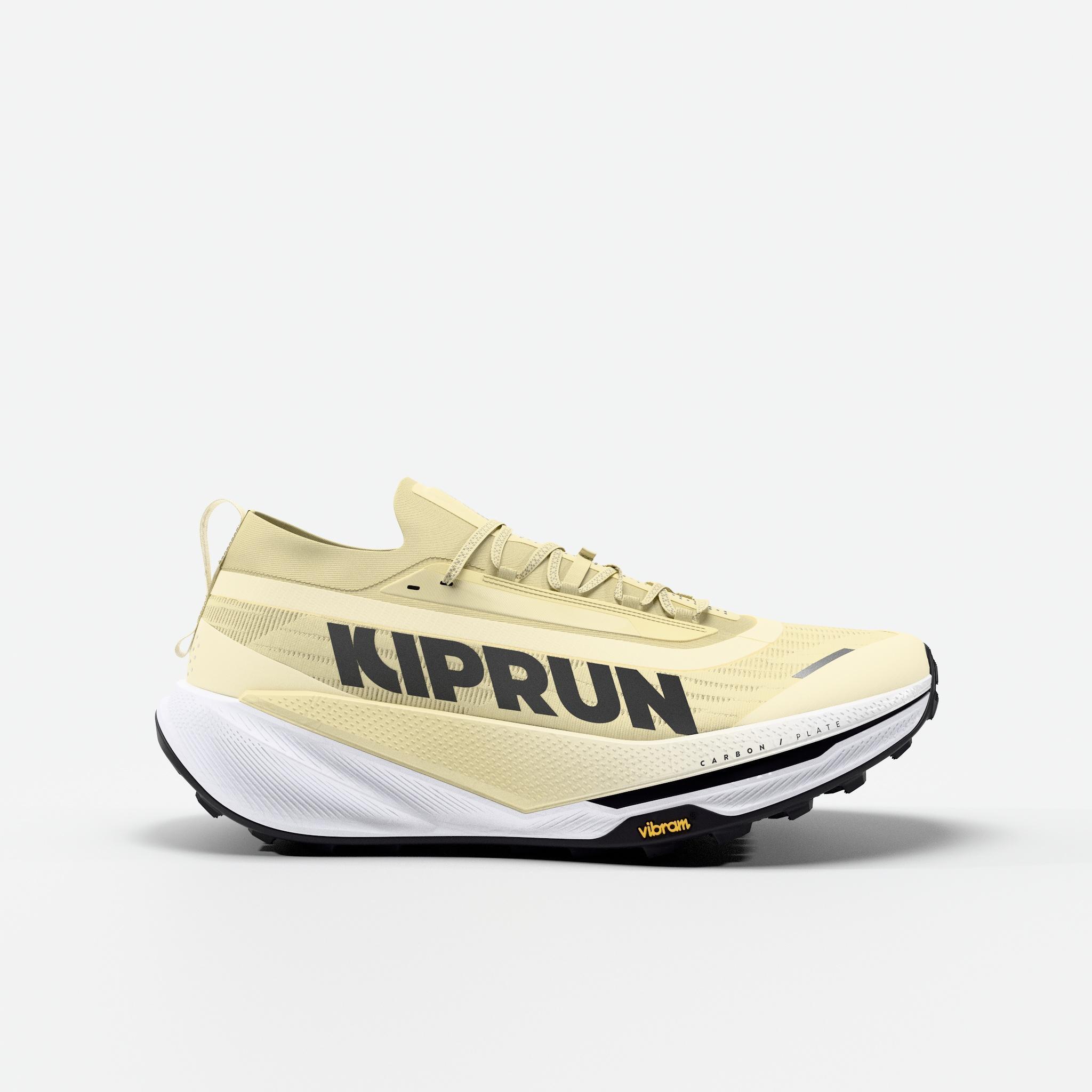 KIPRUN Women's Trail Running Shoes Carbon Plate Kiprun Kipsummit Race Beige