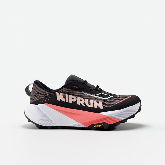 Chaussures de running trail femme, Kiprun kipsummit max, noir et rose
