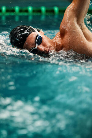 Окуляри Bfit для плавання з блакитними лінзами білі