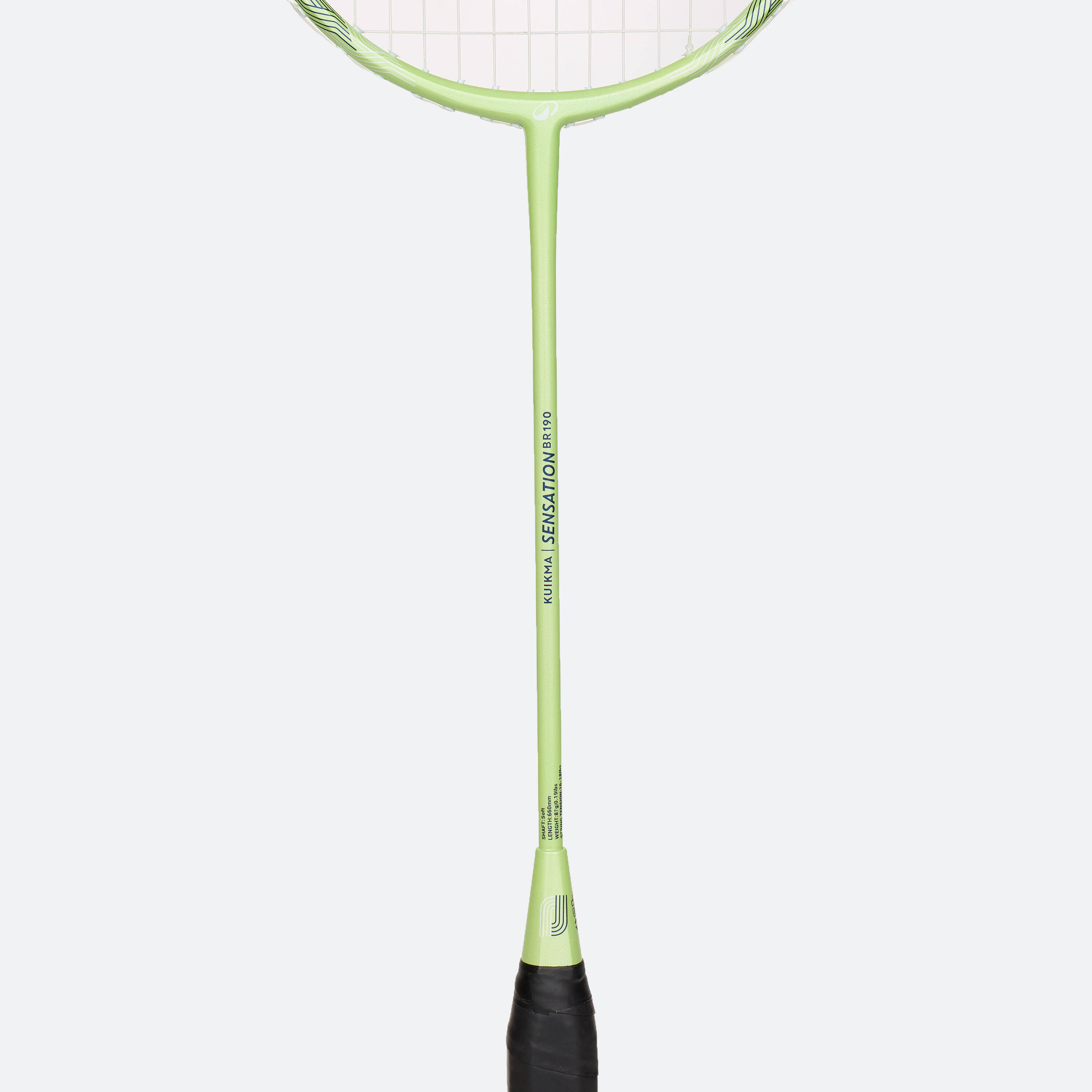 ADULT BADMINTON RACKET BR SENSATION 190 LIME -  4