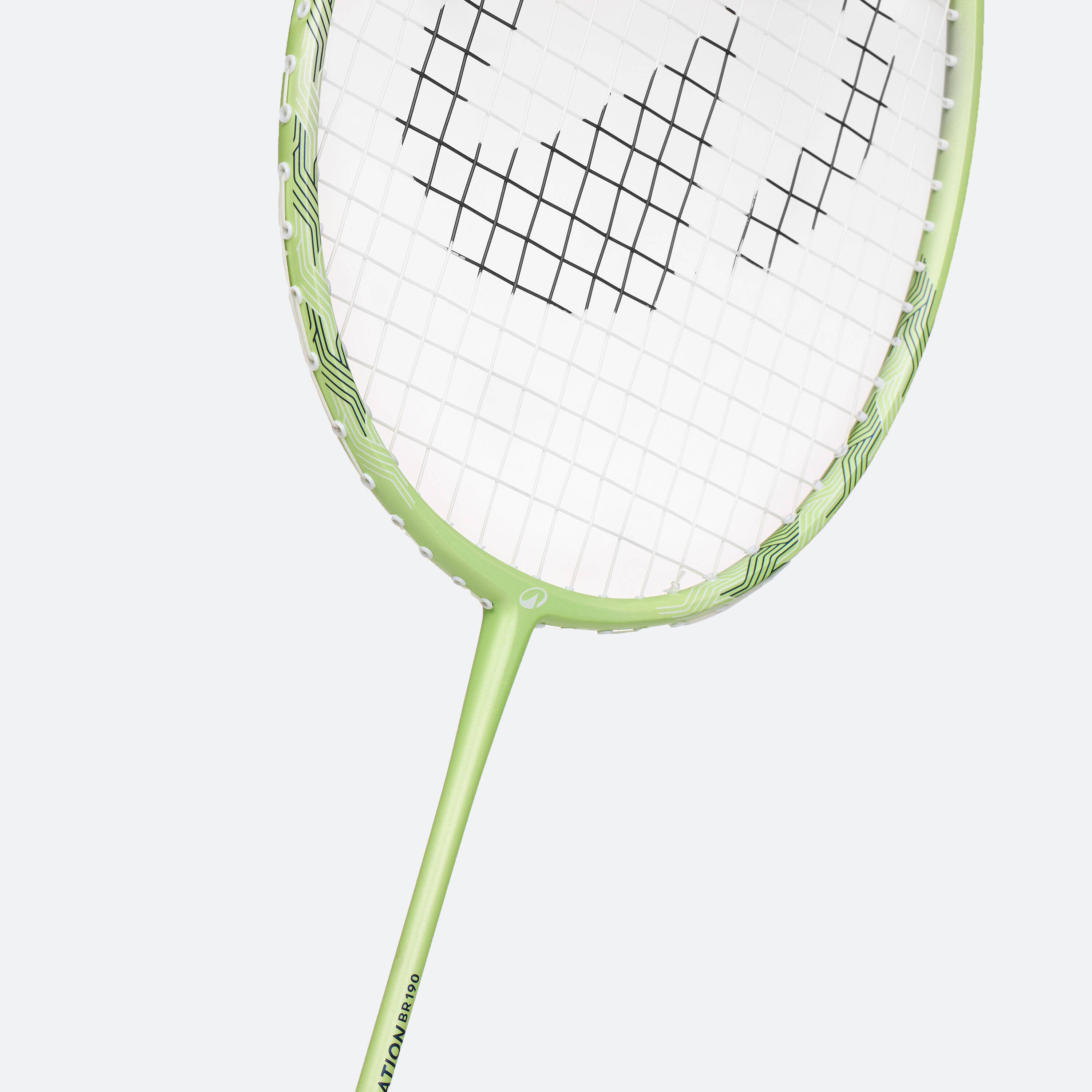 ADULT BADMINTON RACKET BR SENSATION 190 LIME -  3