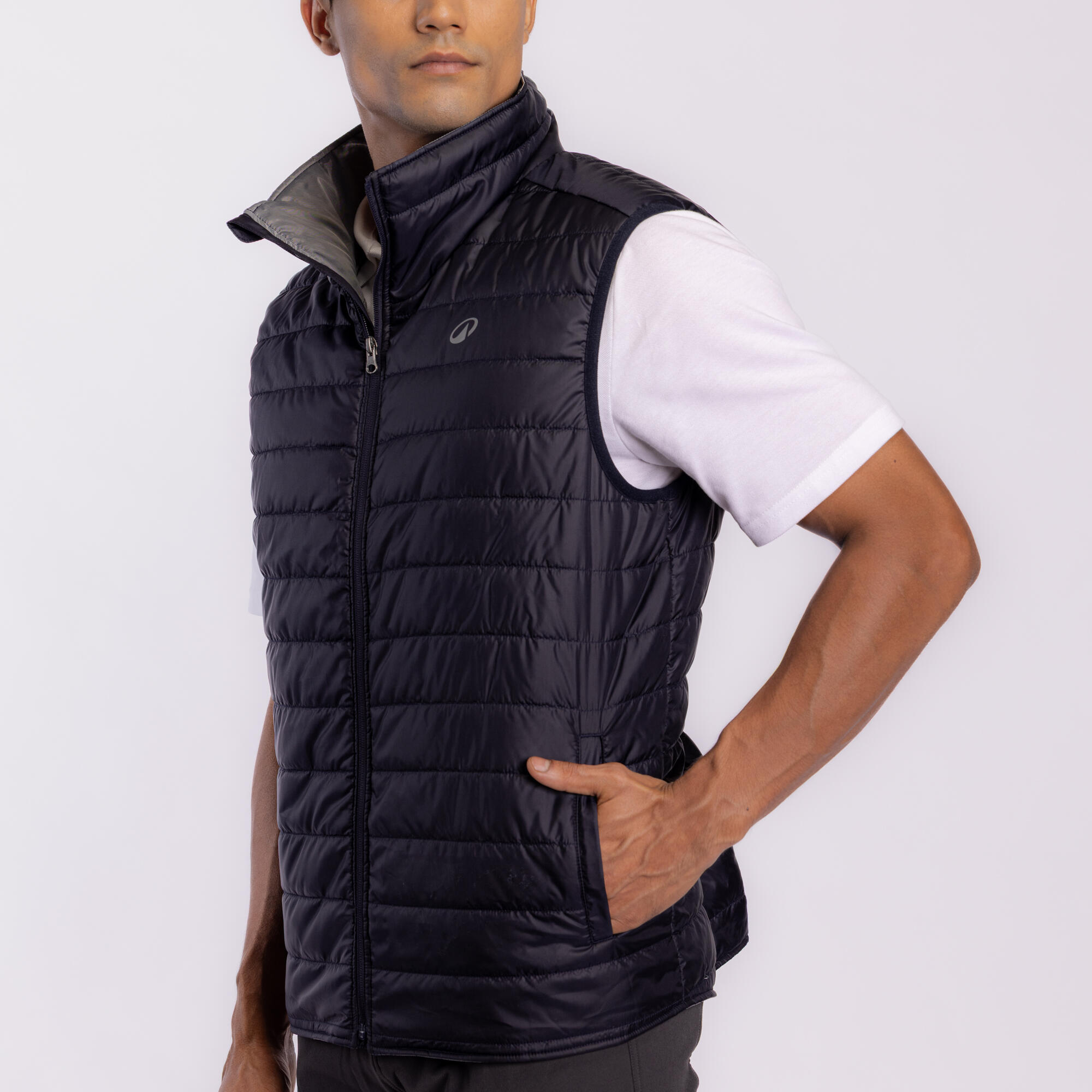 Men Horse Riding Sleeveless Gilet 100 - Navy