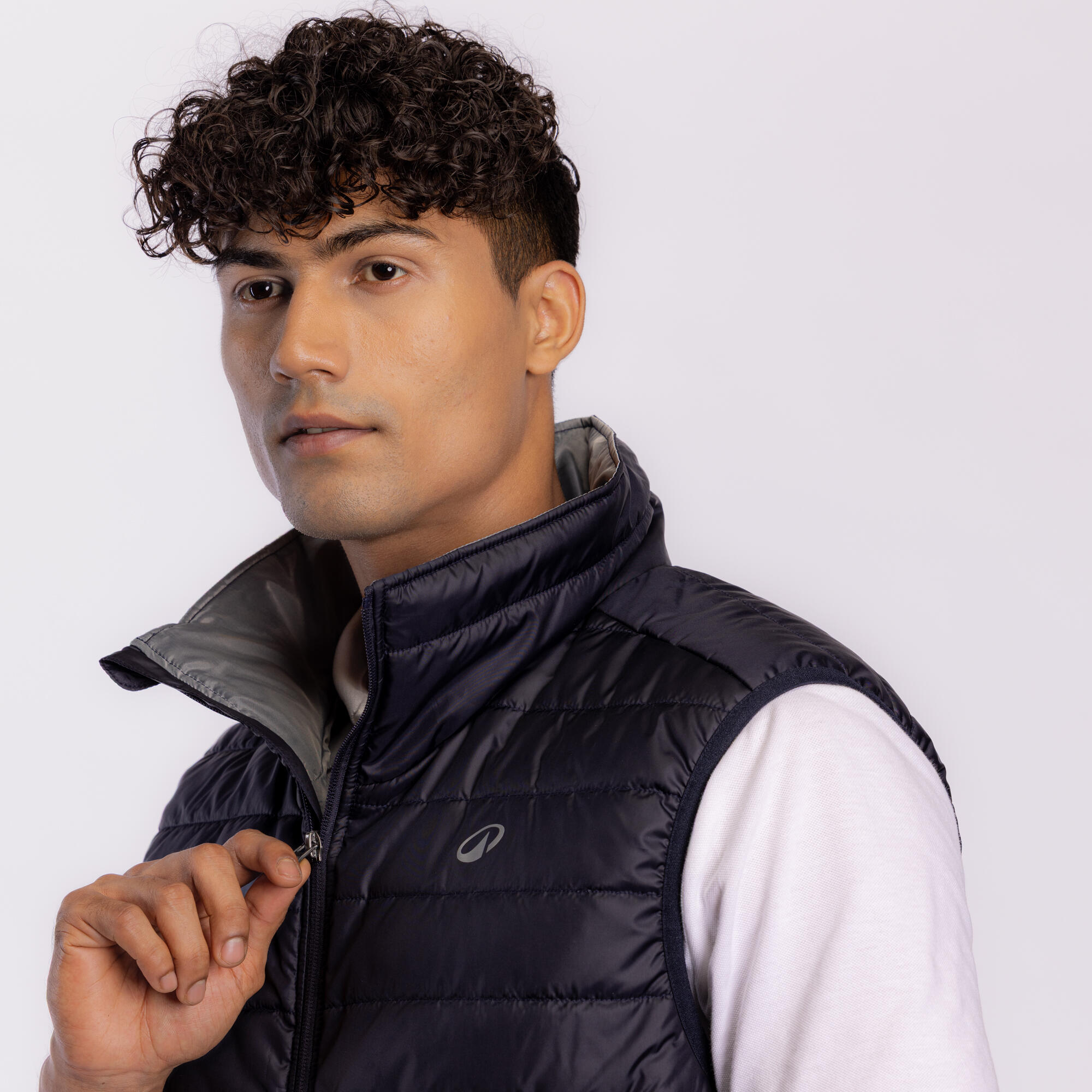 Men Horse Riding Sleeveless Gilet 100 - Navy