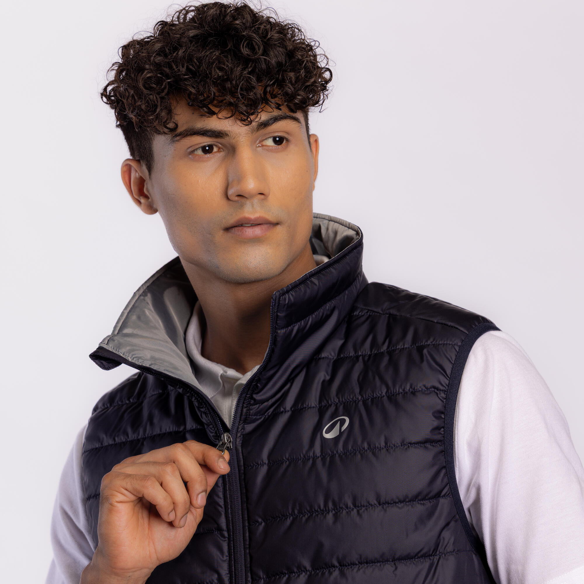Men Horse Riding Sleeveless Gilet 100 - Navy