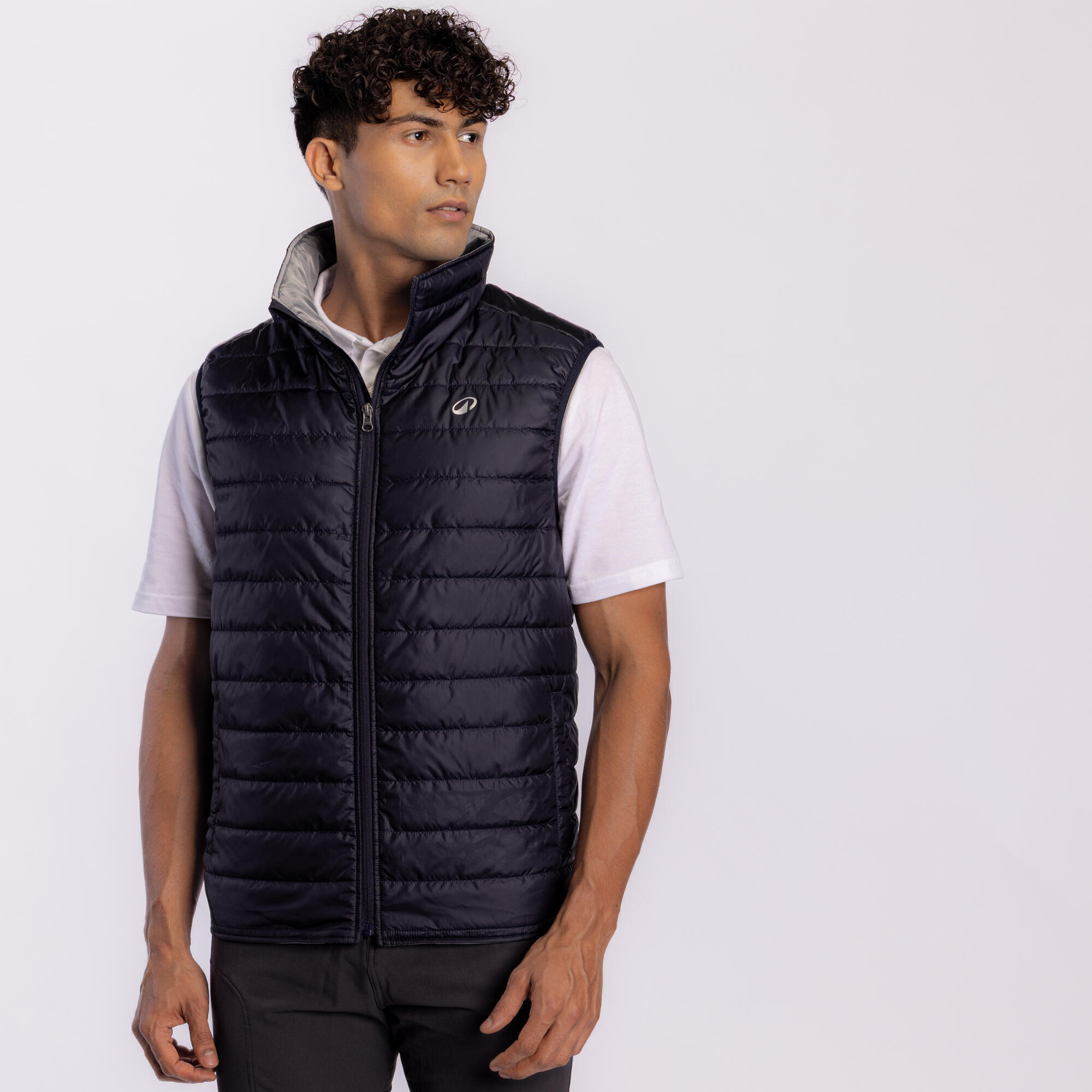 Men Horse Riding Sleeveless Gilet 100 - Navy