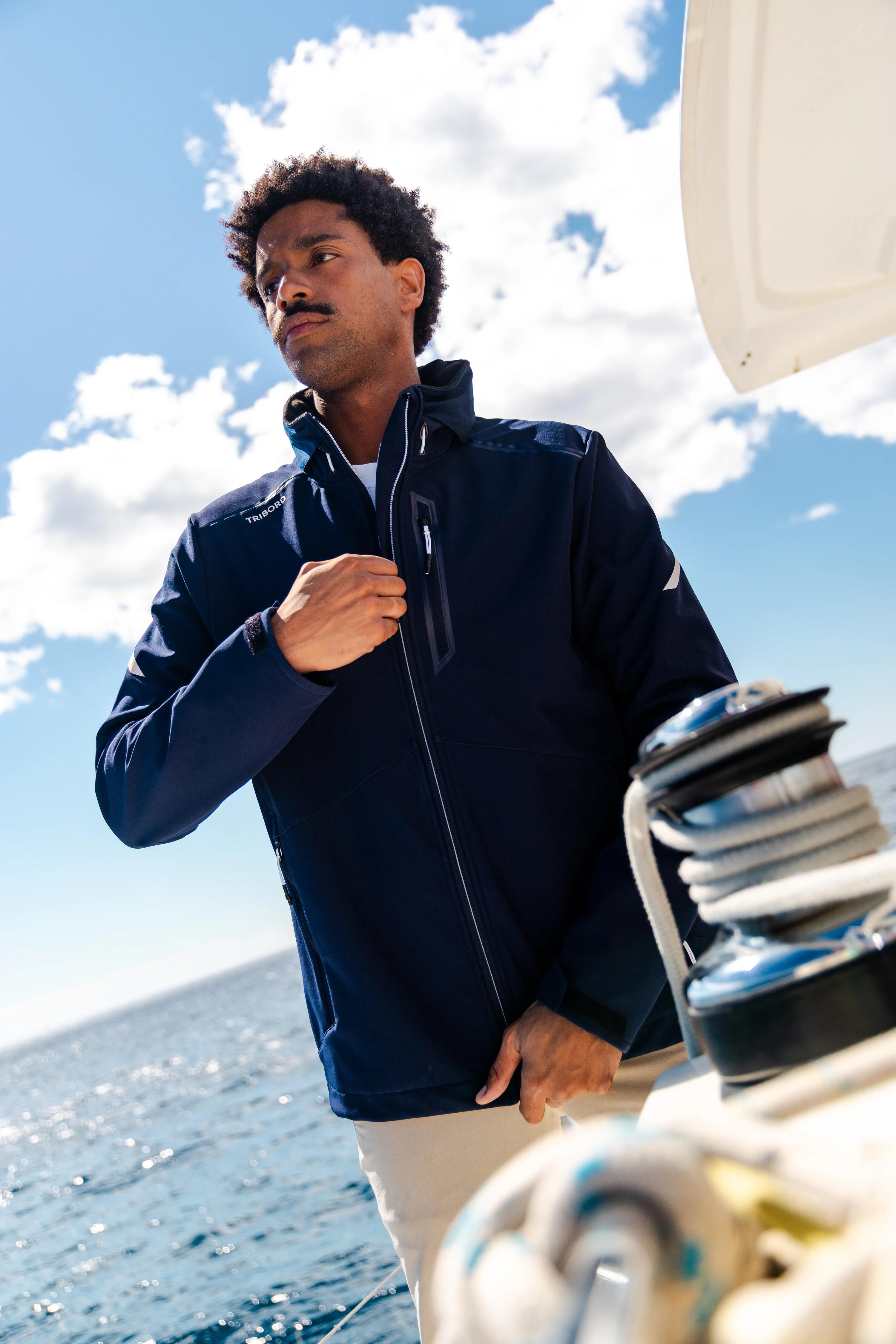 Giacca vela uomo SAILING 500 blu 44/52