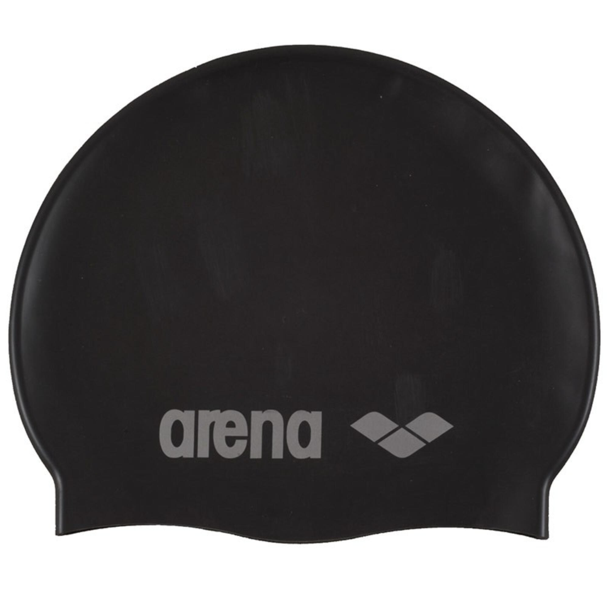 ARENA Jr Classic Silicone Swim Cap Age 6-12 - Black