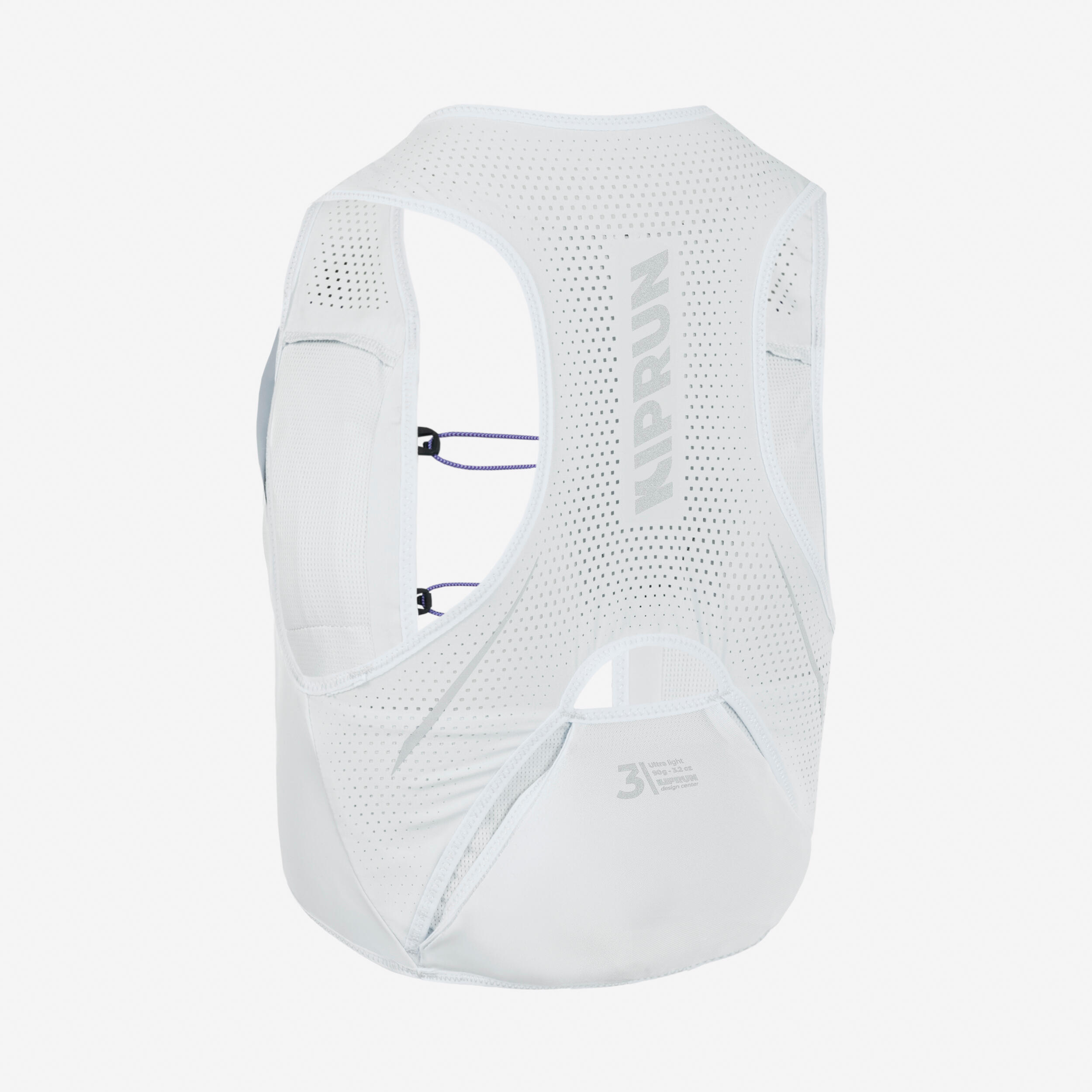 Hydration vest 3L running competition, Kiprun 900 RACE white and yellow