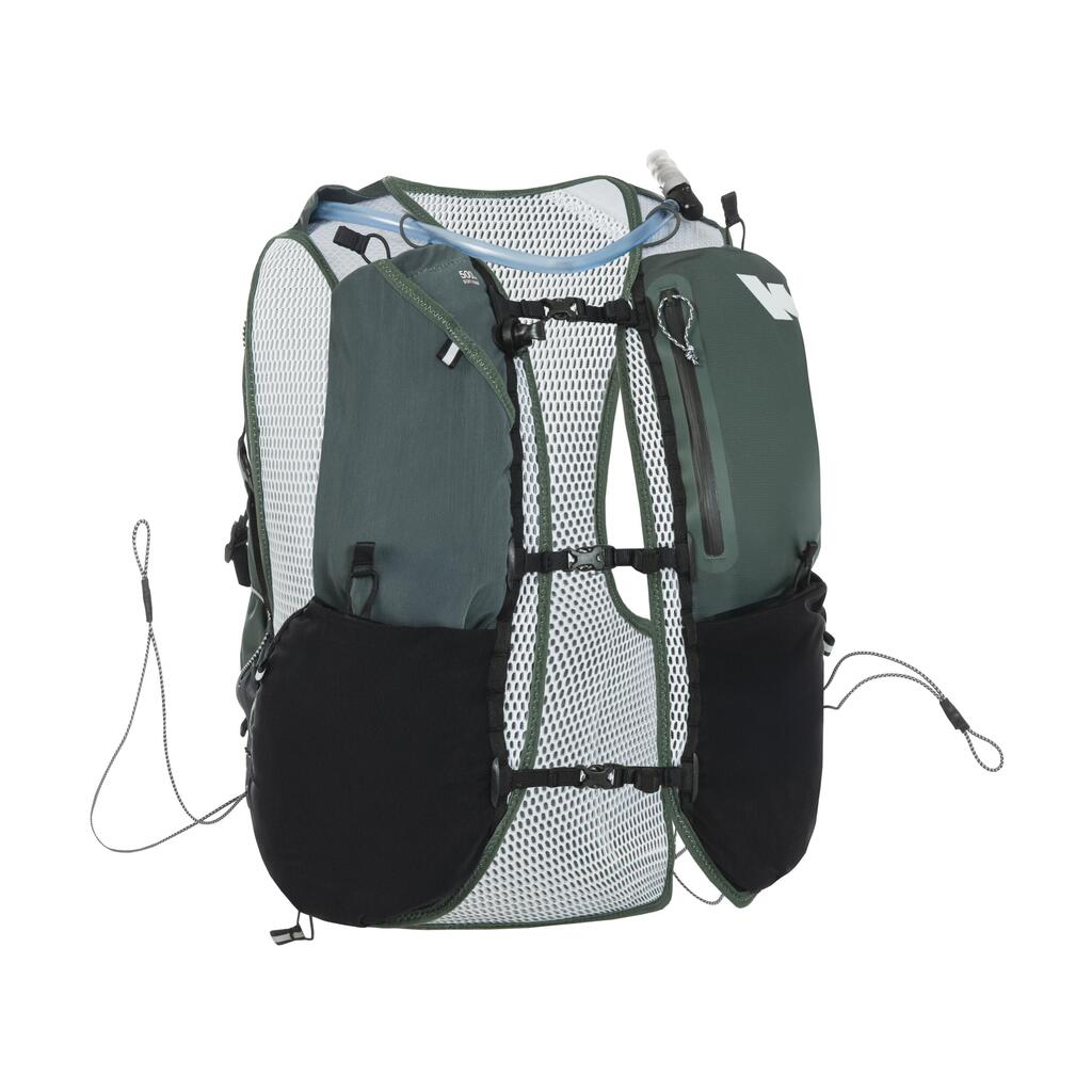 Uniseks kaki nahrbtnik za tek + 2L z vodnim mehom 900 20L+5L - KIPRUN