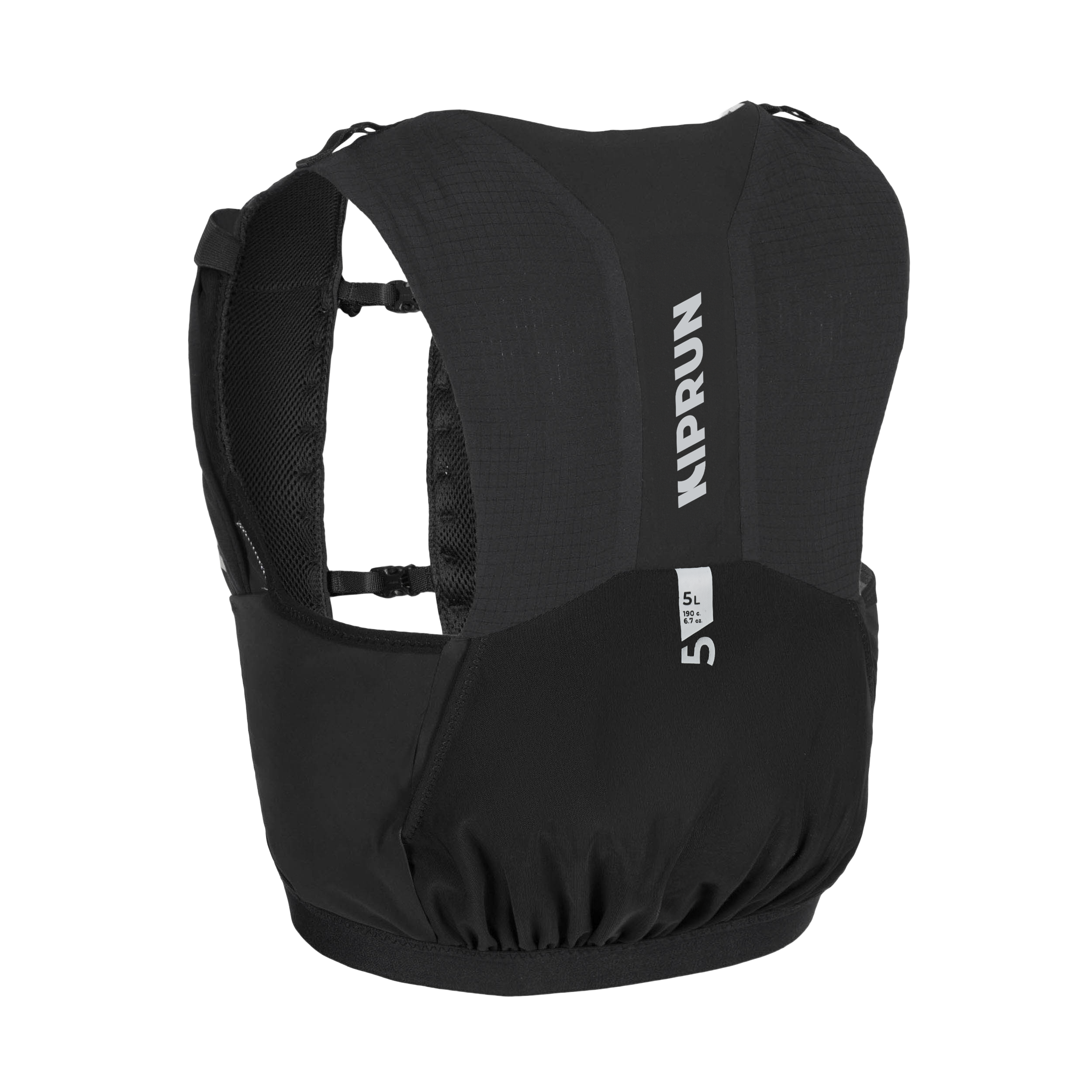 Gilet trail running compétition porte flasques mixte - kiprun 900 race 5l noir - Course - KIPRUN- Clubs - Entreprises - Collectivités - Associations