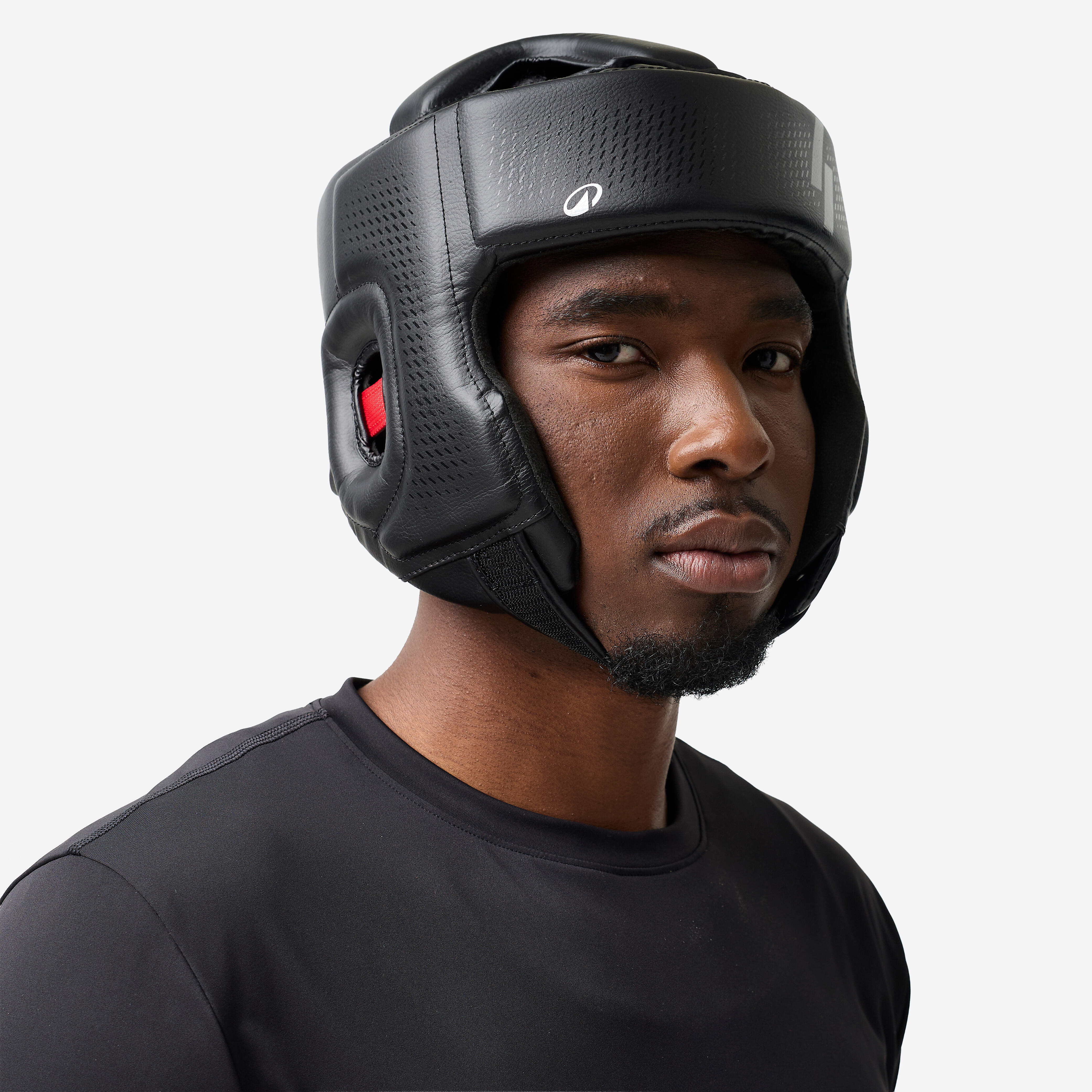 Adult Open Face Headguard - Black