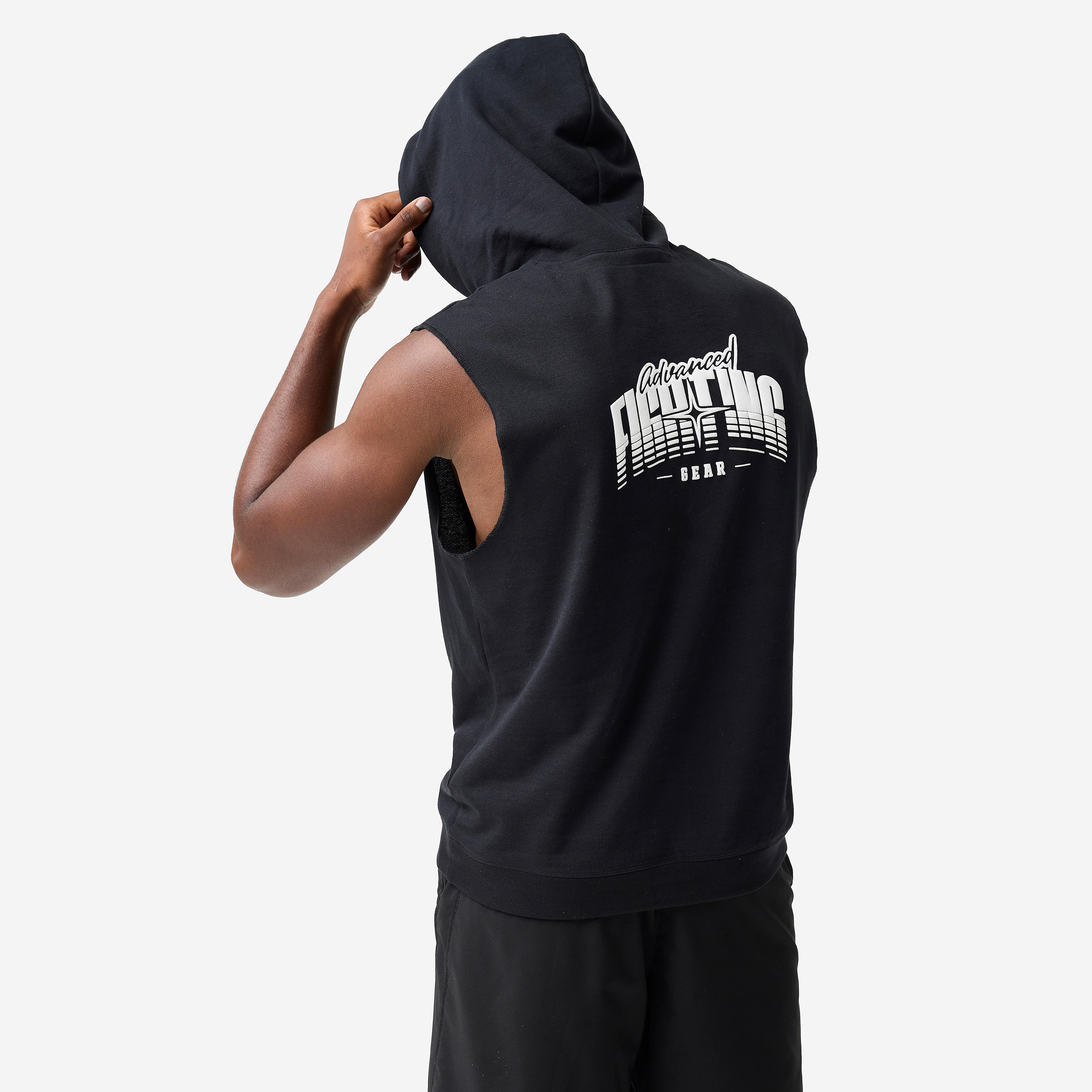 Boxing Hooded Tank Top - Black