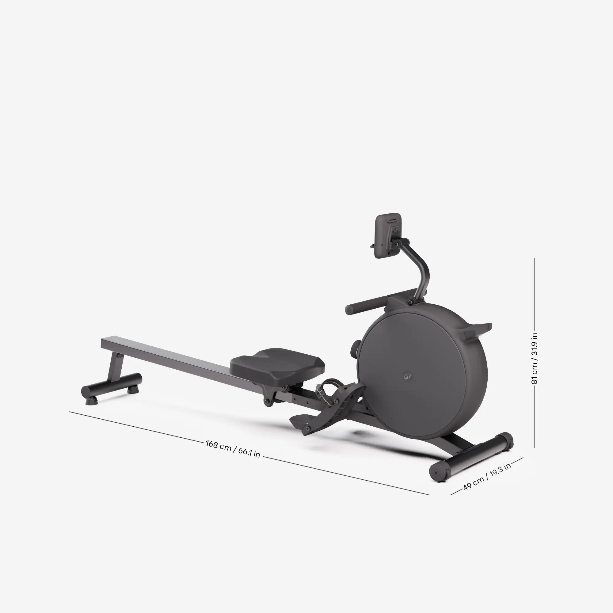 Máquina Remo Initial Rower 100 Negra Conectada 27/44